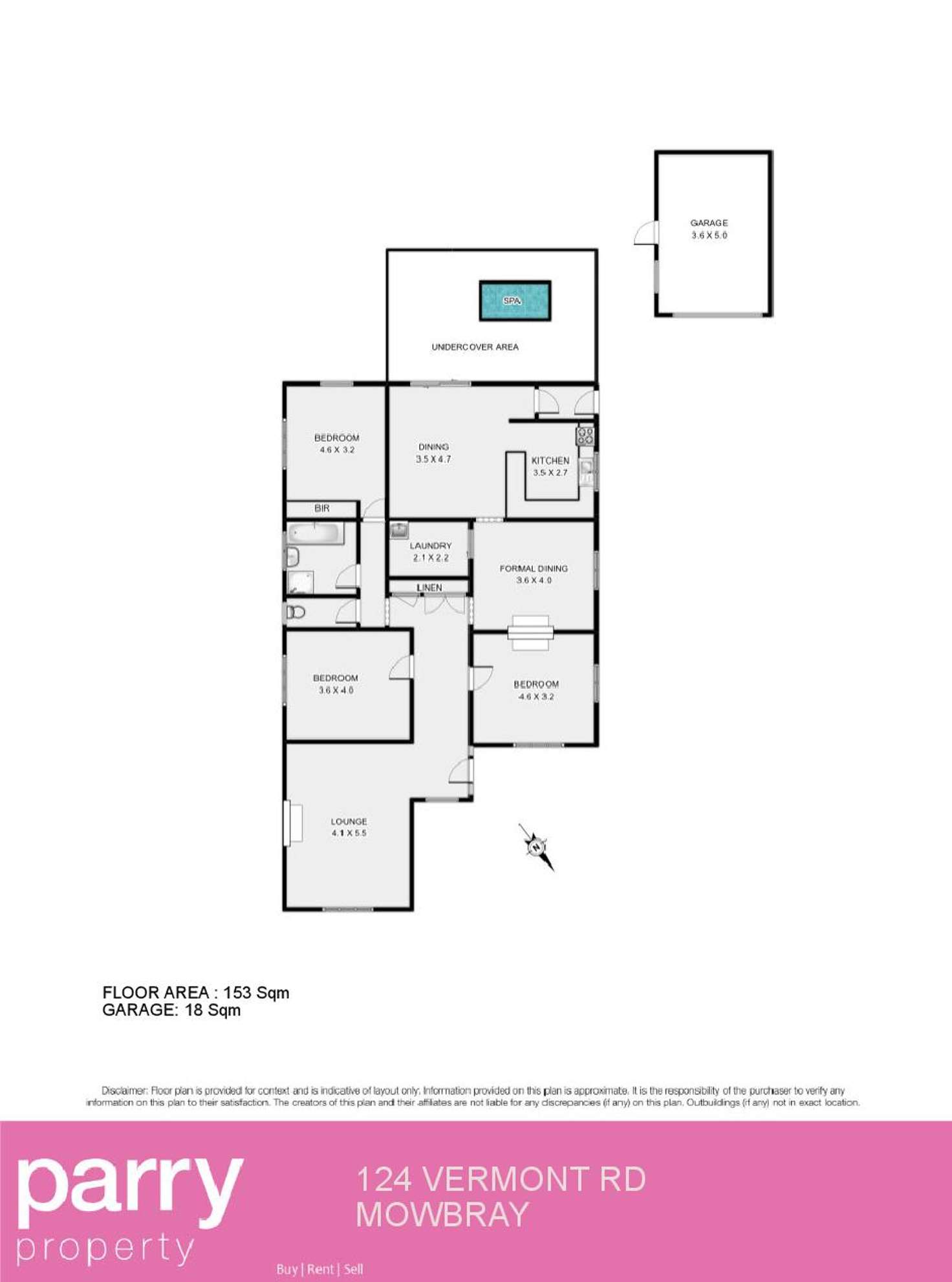 Floorplan of Homely house listing, 124 Vermont Road, Mowbray TAS 7248