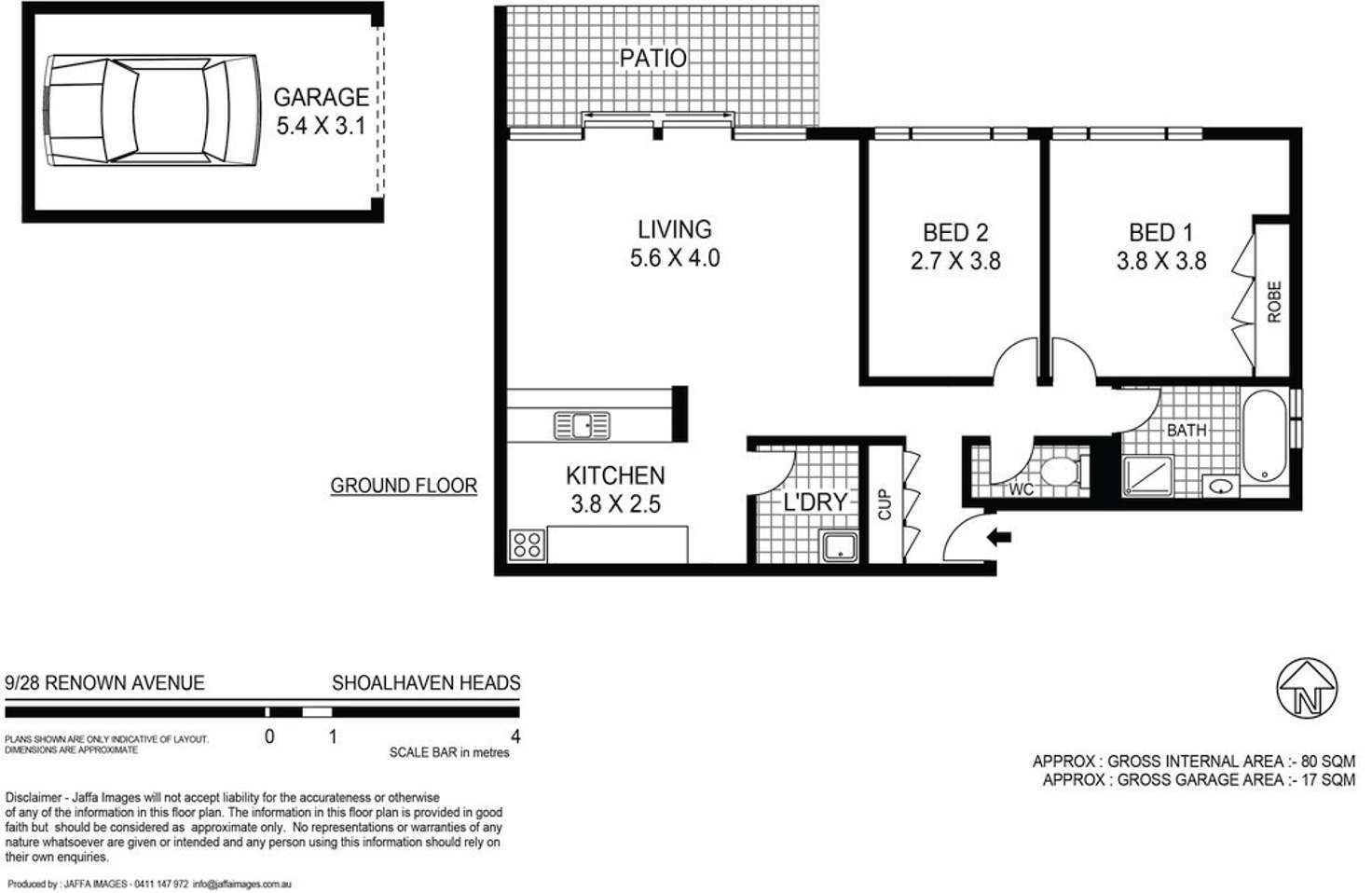 Floorplan of Homely villa listing, 9/28 Renown Avenue, Shoalhaven Heads NSW 2535