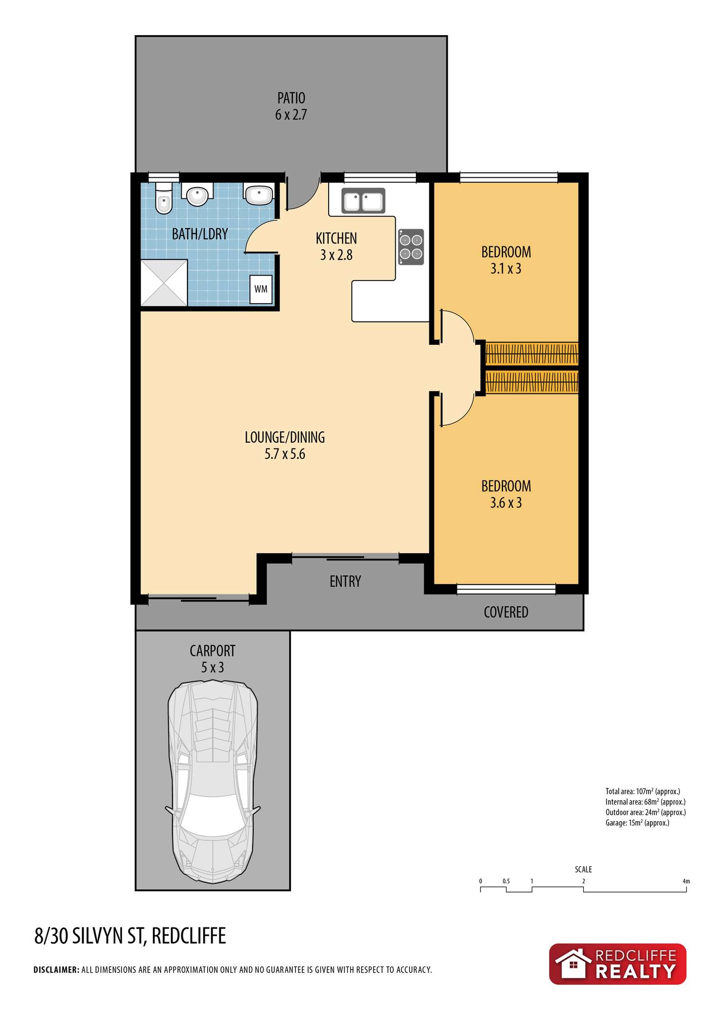 Floorplan of Homely unit listing, 8/30 Silvyn Street, Redcliffe QLD 4020