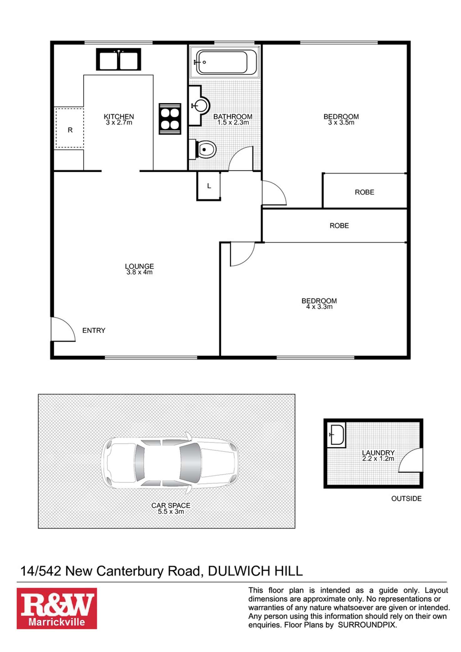 Floorplan of Homely unit listing, 14/542 New Canterbury Road, Dulwich Hill NSW 2203