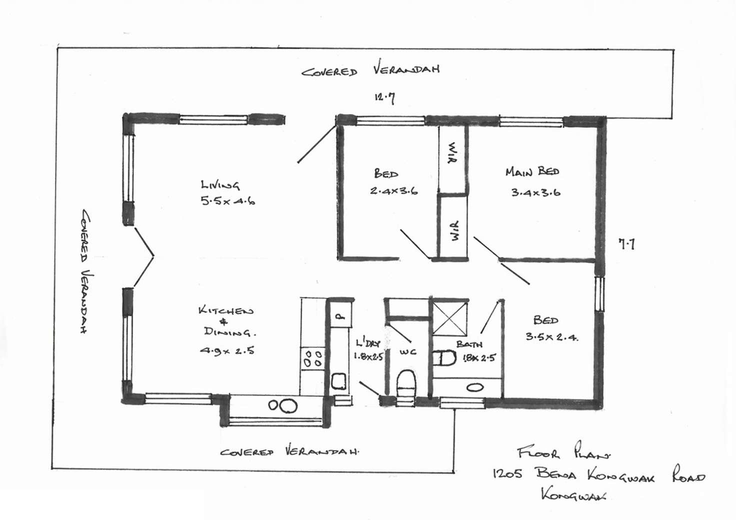 Floorplan of Homely acreageSemiRural listing, 1205 Bena-Kongwak Road, Kongwak VIC 3951