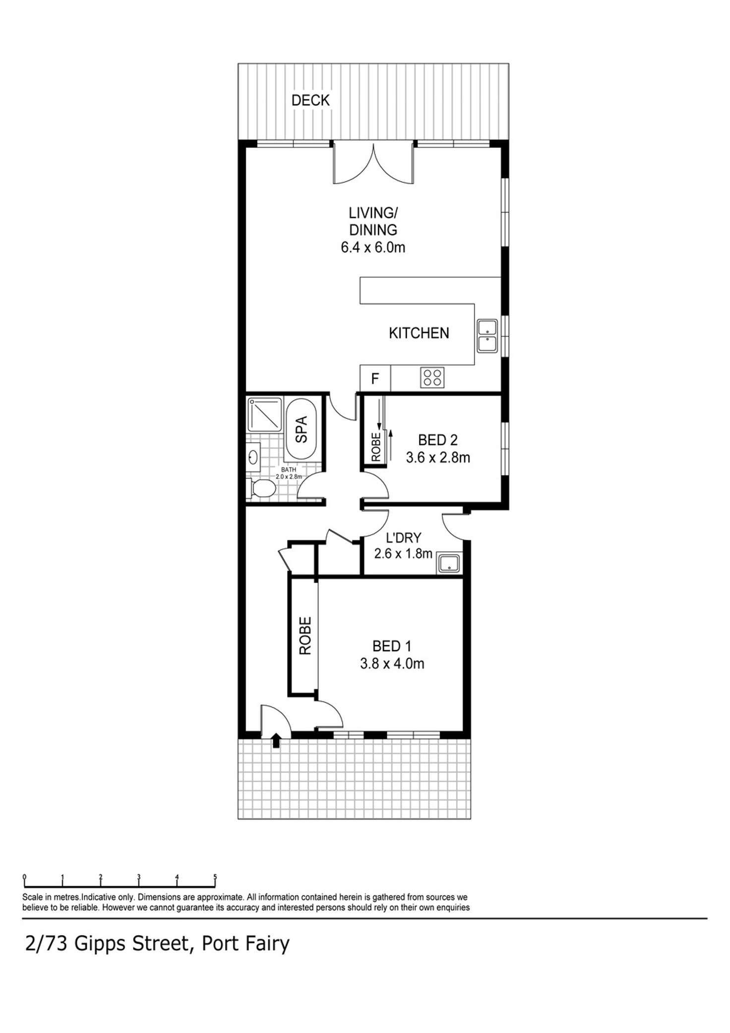 Floorplan of Homely house listing, 2/73 Gipps Street, Port Fairy VIC 3284