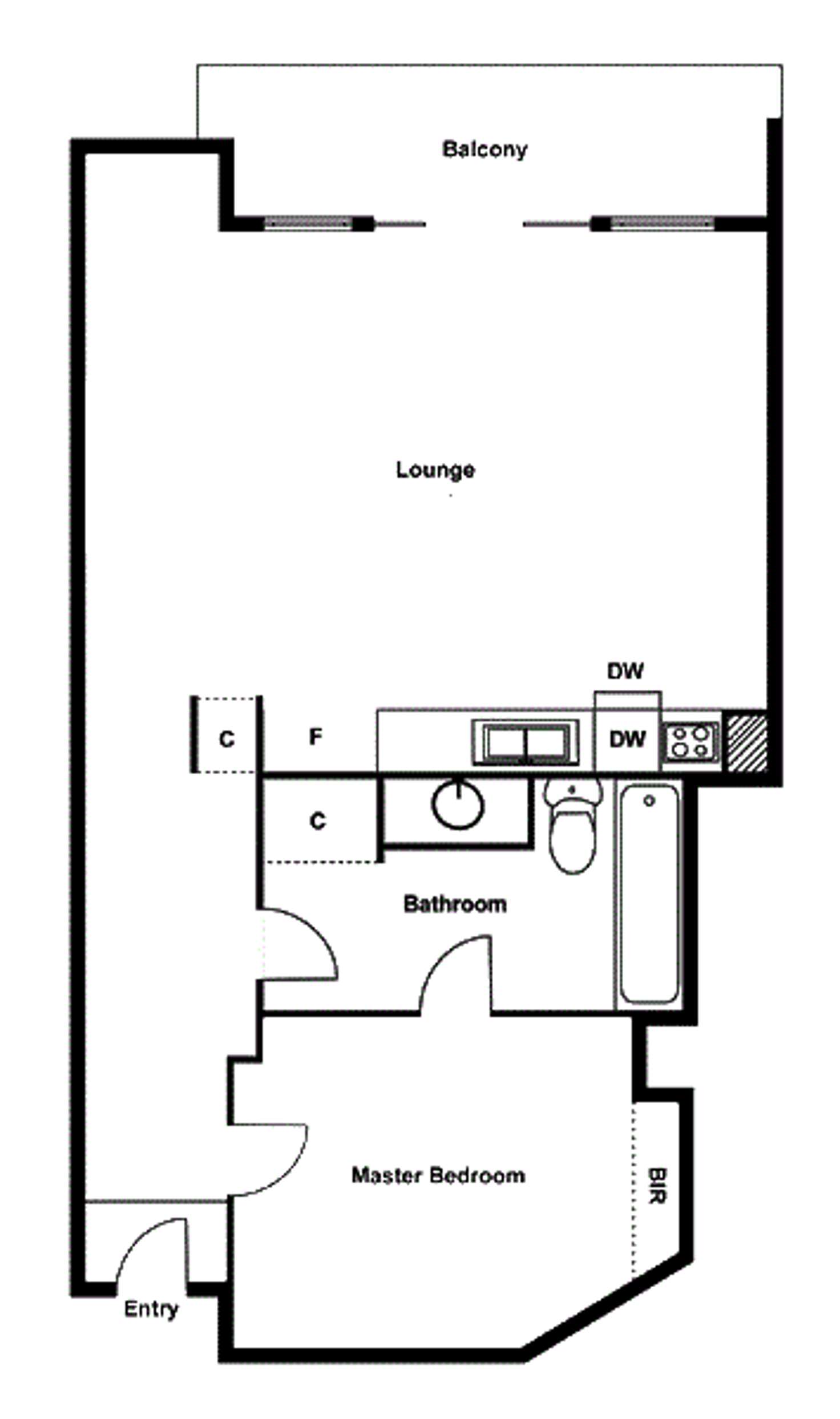 Floorplan of Homely apartment listing, 7/6 Anthony Street, Melbourne VIC 3000