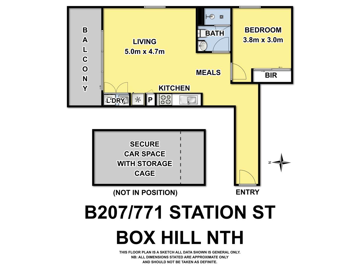 Floorplan of Homely apartment listing, B207/771 Station Street, Box Hill North VIC 3129
