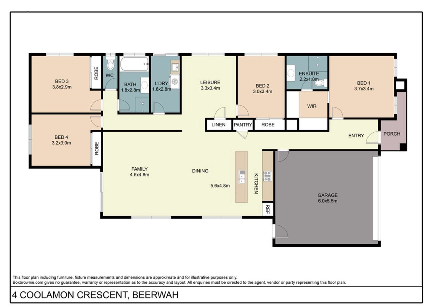 Floorplan of Homely house listing, 4 Coolamon Crescent, Beerwah QLD 4519