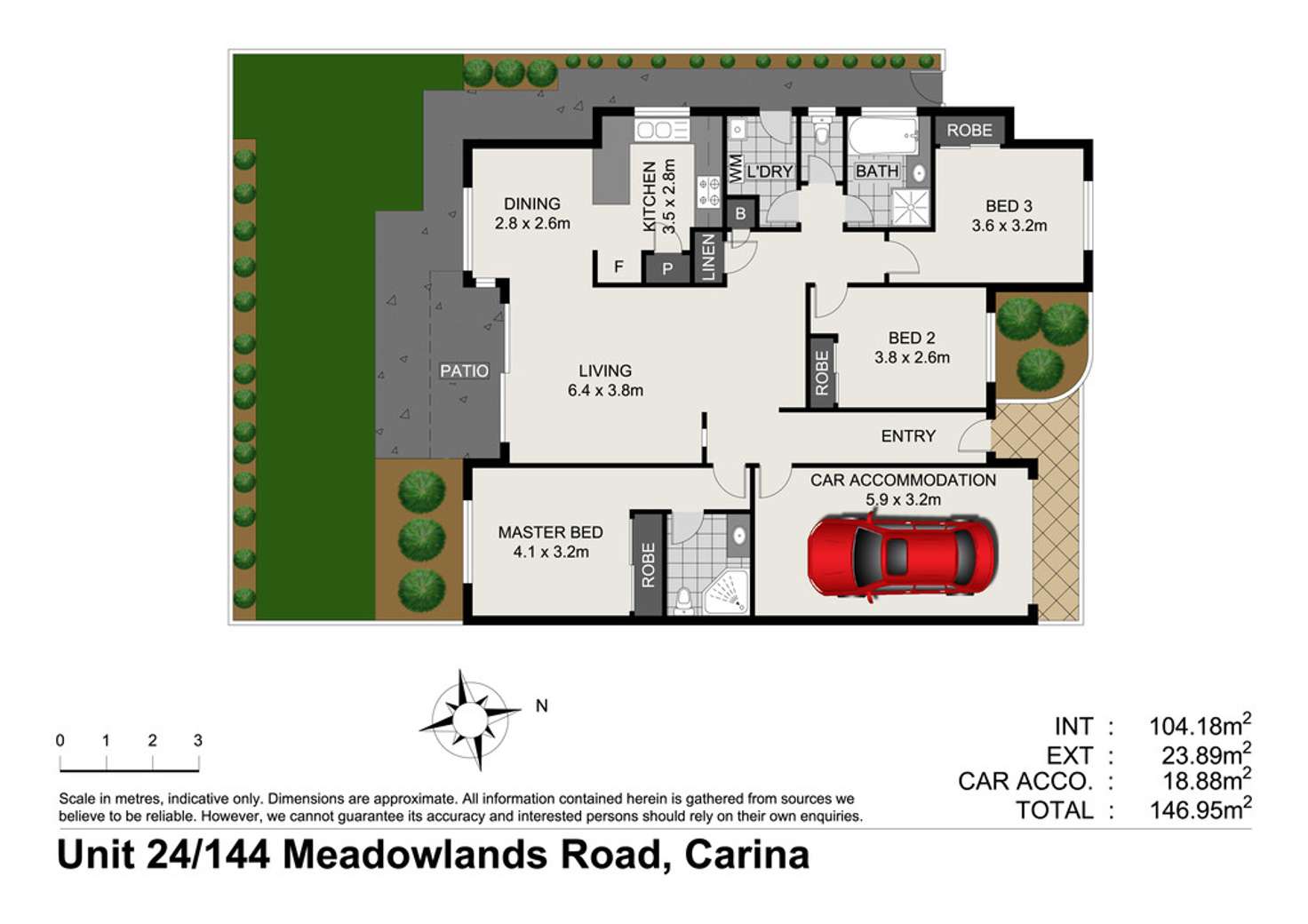 Floorplan of Homely townhouse listing, 24 /144 MEADOWLANDS ROAD, Carina QLD 4152
