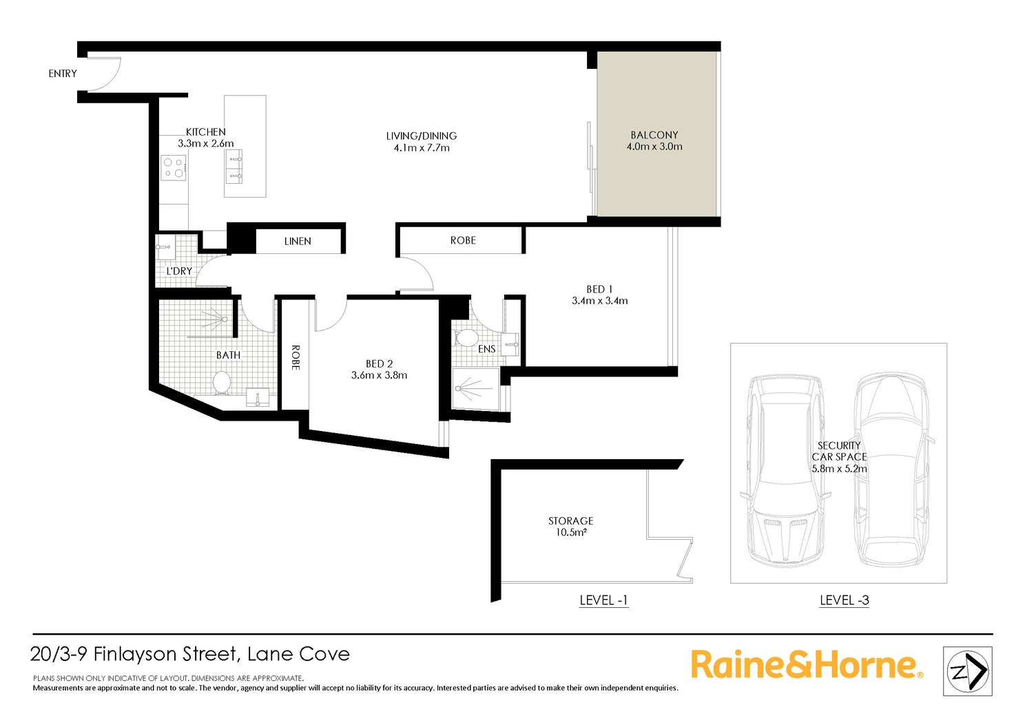 Floorplan of Homely apartment listing, 20/3 Finlayson Street, Lane Cove NSW 2066
