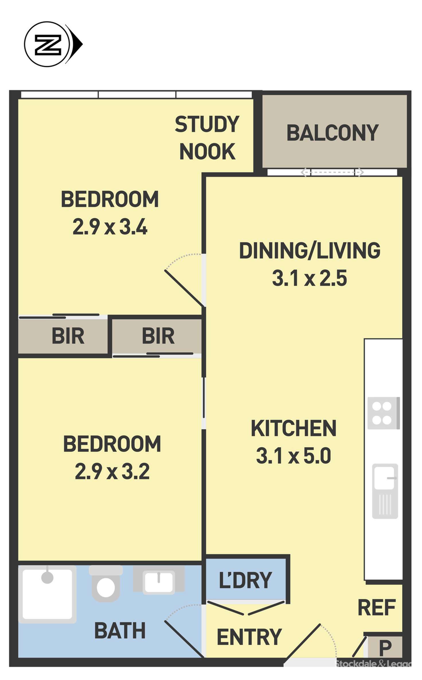 Floorplan of Homely apartment listing, 808/11 Rose Lane, Melbourne VIC 3004