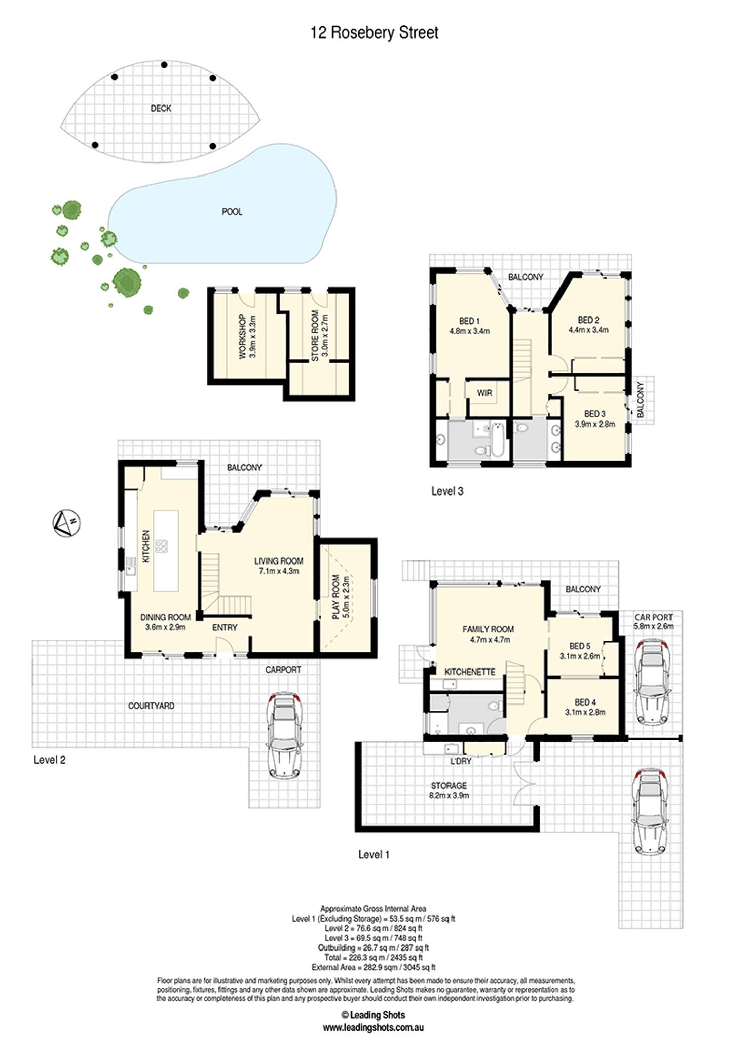 Floorplan of Homely house listing, 12 Rosebery Street, Highgate Hill QLD 4101