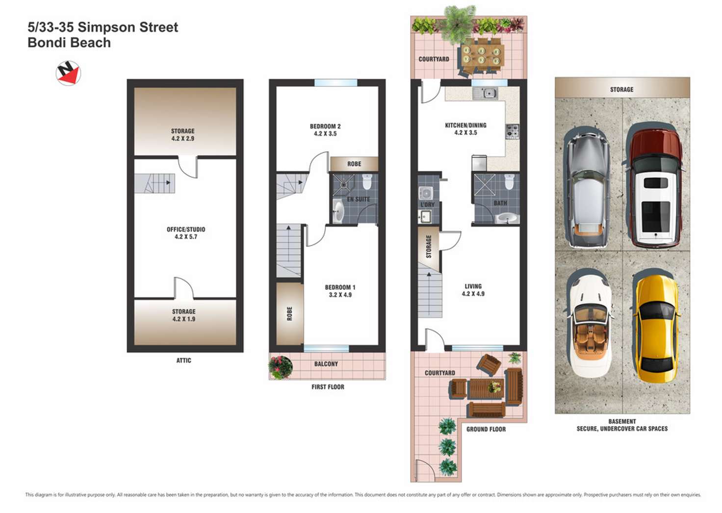 Floorplan of Homely apartment listing, 5/33-35 Simpson Street, Bondi Beach NSW 2026