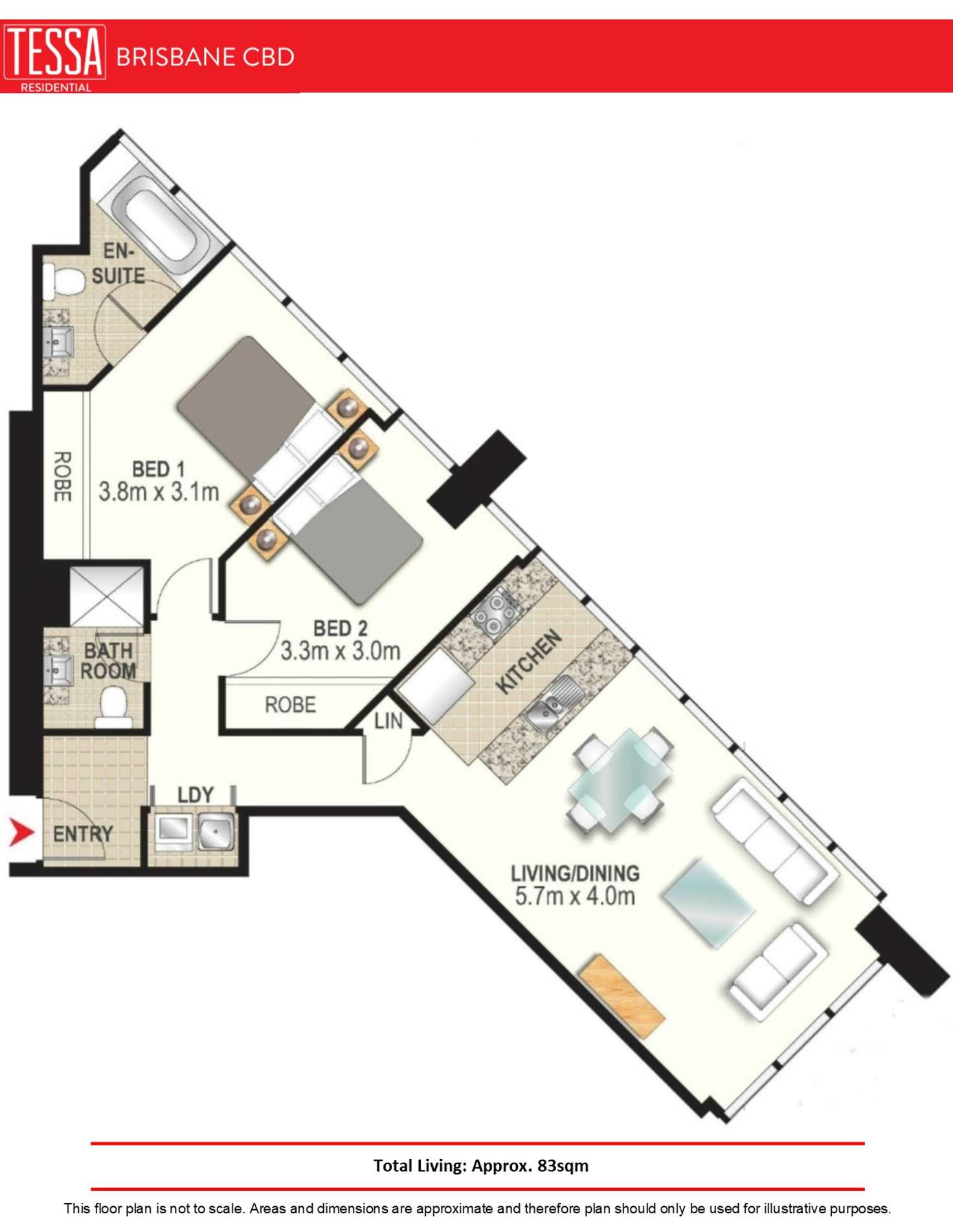 Floorplan of Homely apartment listing, 6204/501 Adelaide Street, Brisbane City QLD 4000