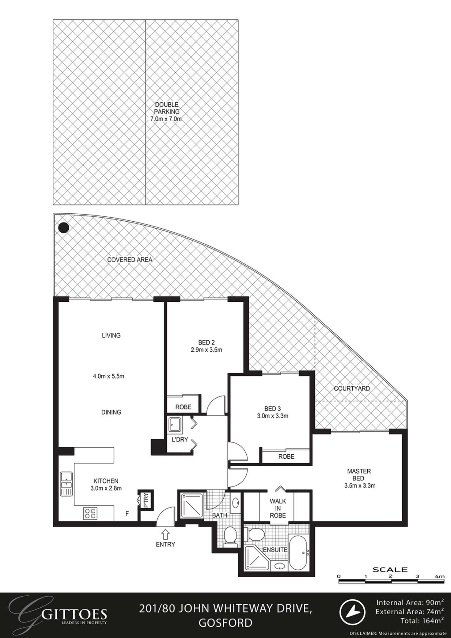 Floorplan of Homely unit listing, 201/80 John Whiteway Drive, Gosford NSW 2250