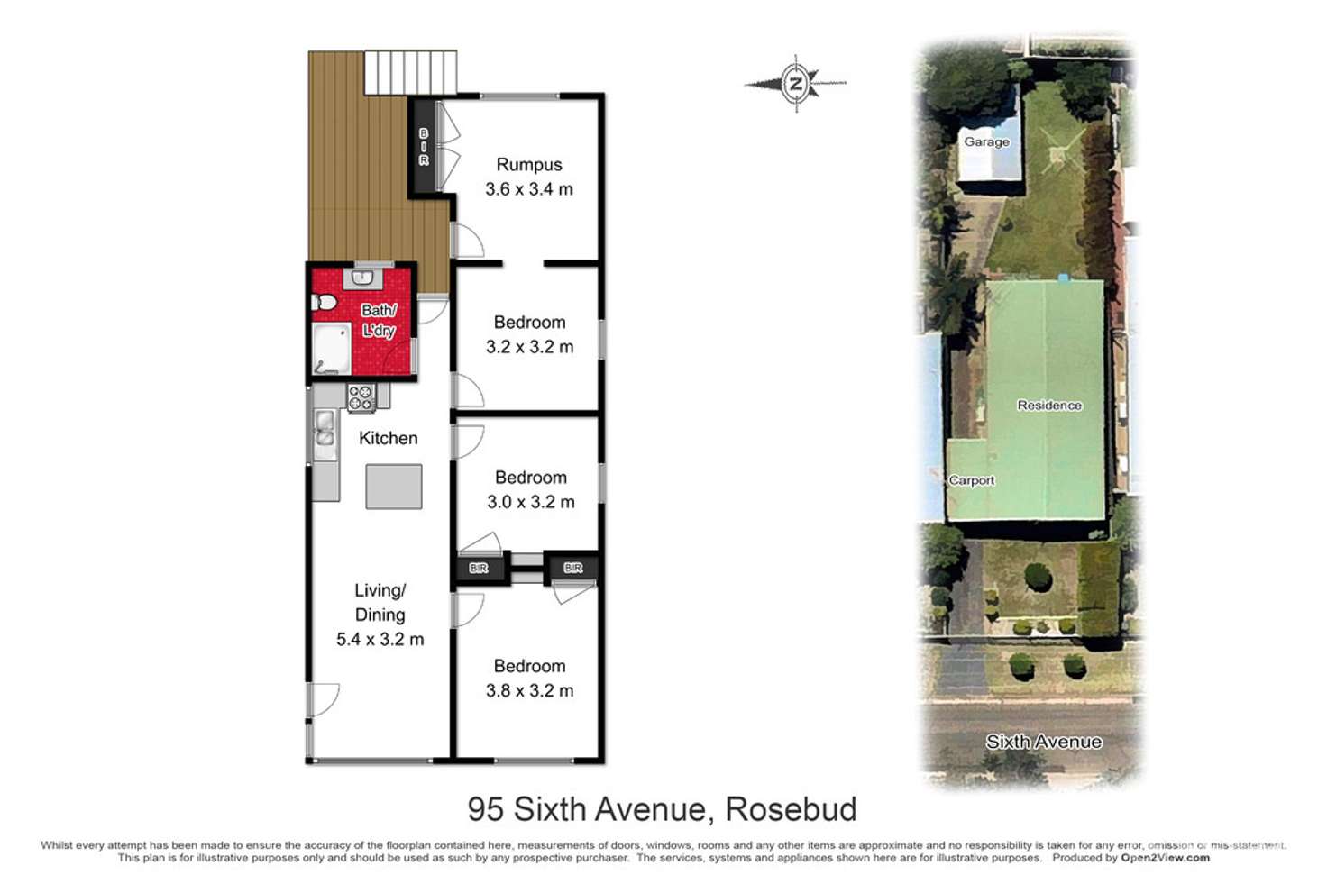 Floorplan of Homely house listing, 95 Sixth Avenue, Rosebud VIC 3939