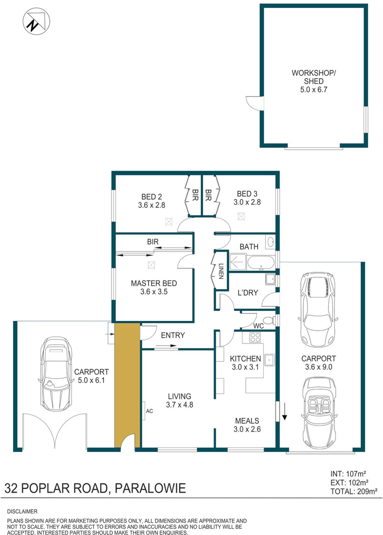 Floorplan of Homely house listing, 32 Poplar Road, Paralowie SA 5108