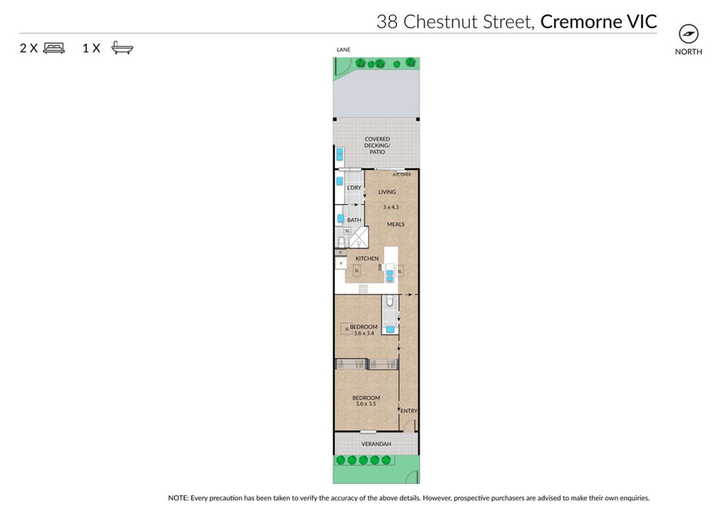 Floorplan of Homely house listing, 38 Chestnut Street, Cremorne VIC 3121