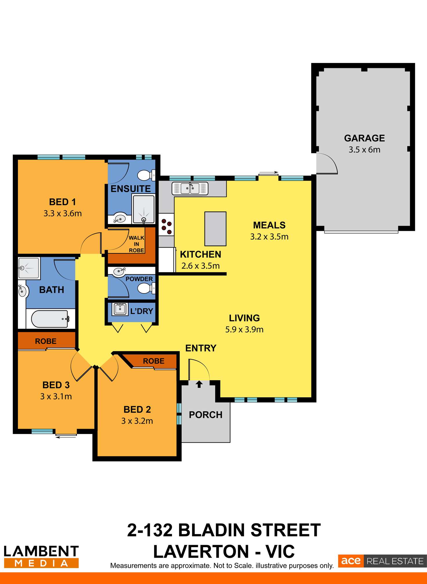 Floorplan of Homely unit listing, 2/132 Bladin Street, Laverton VIC 3028