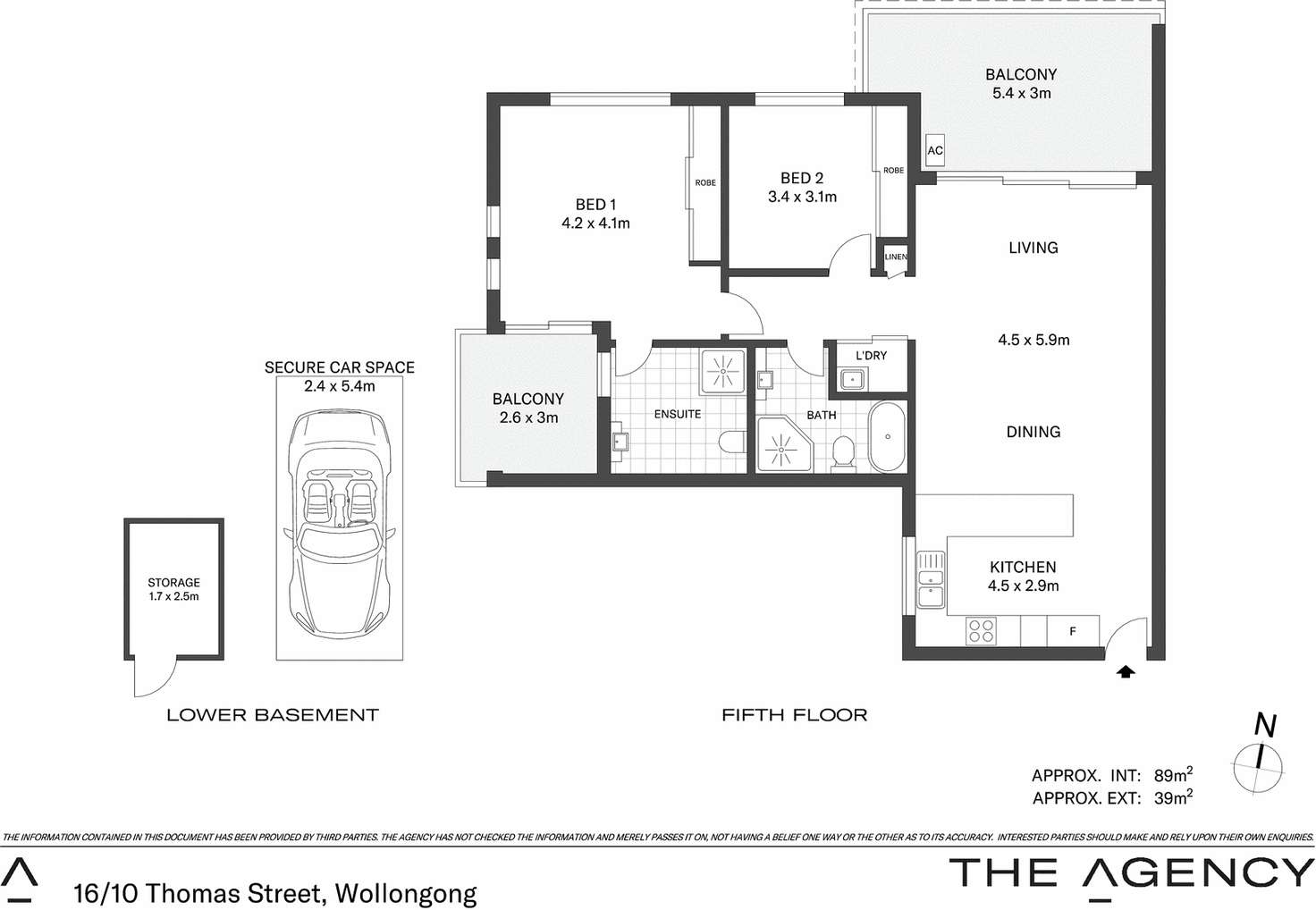 Floorplan of Homely apartment listing, 16/10 Thomas Street, Wollongong NSW 2500