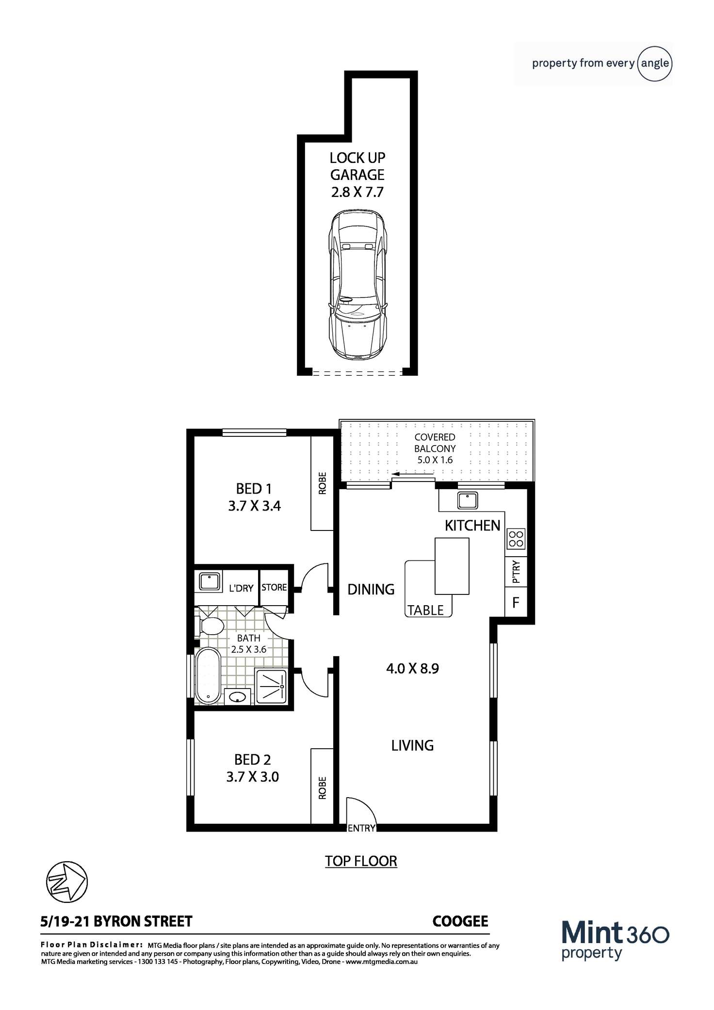 Floorplan of Homely apartment listing, 5/19-21 Byron Street, Coogee NSW 2034