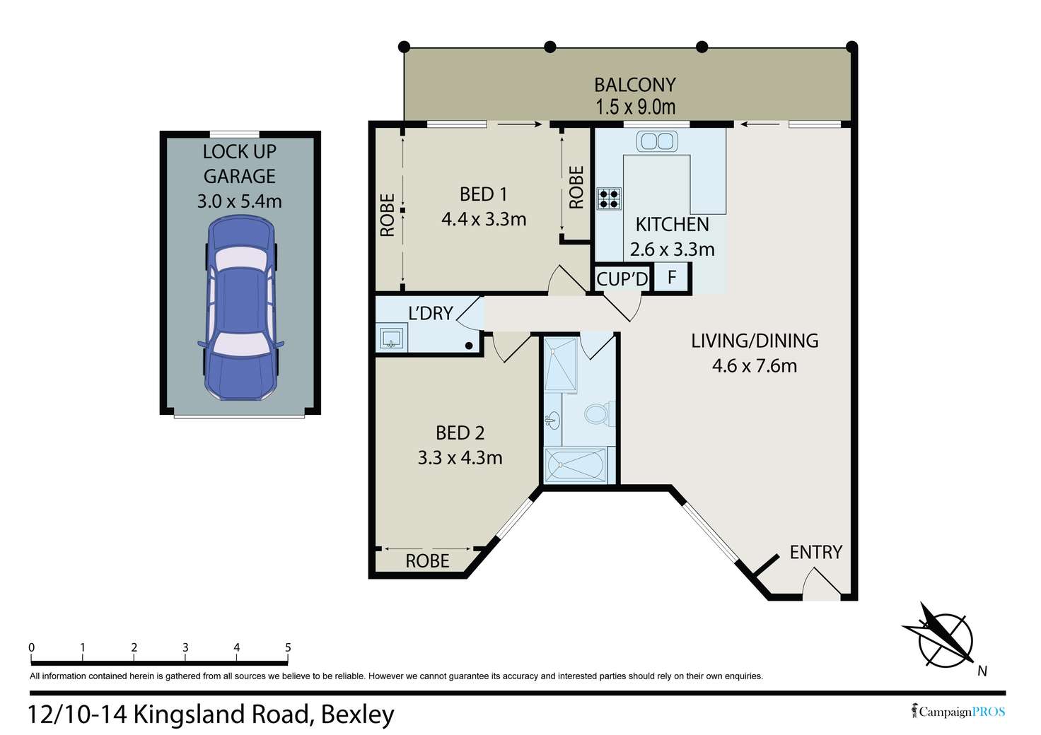Floorplan of Homely apartment listing, 12/10-14 Kingsland Road, Bexley NSW 2207