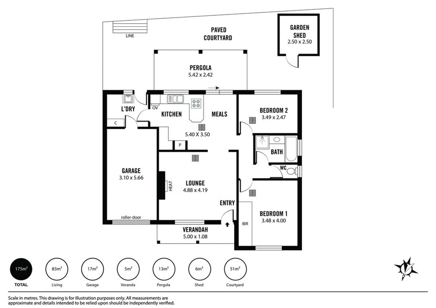 Floorplan of Homely unit listing, 2/10 Commodore Court, Morphett Vale SA 5162