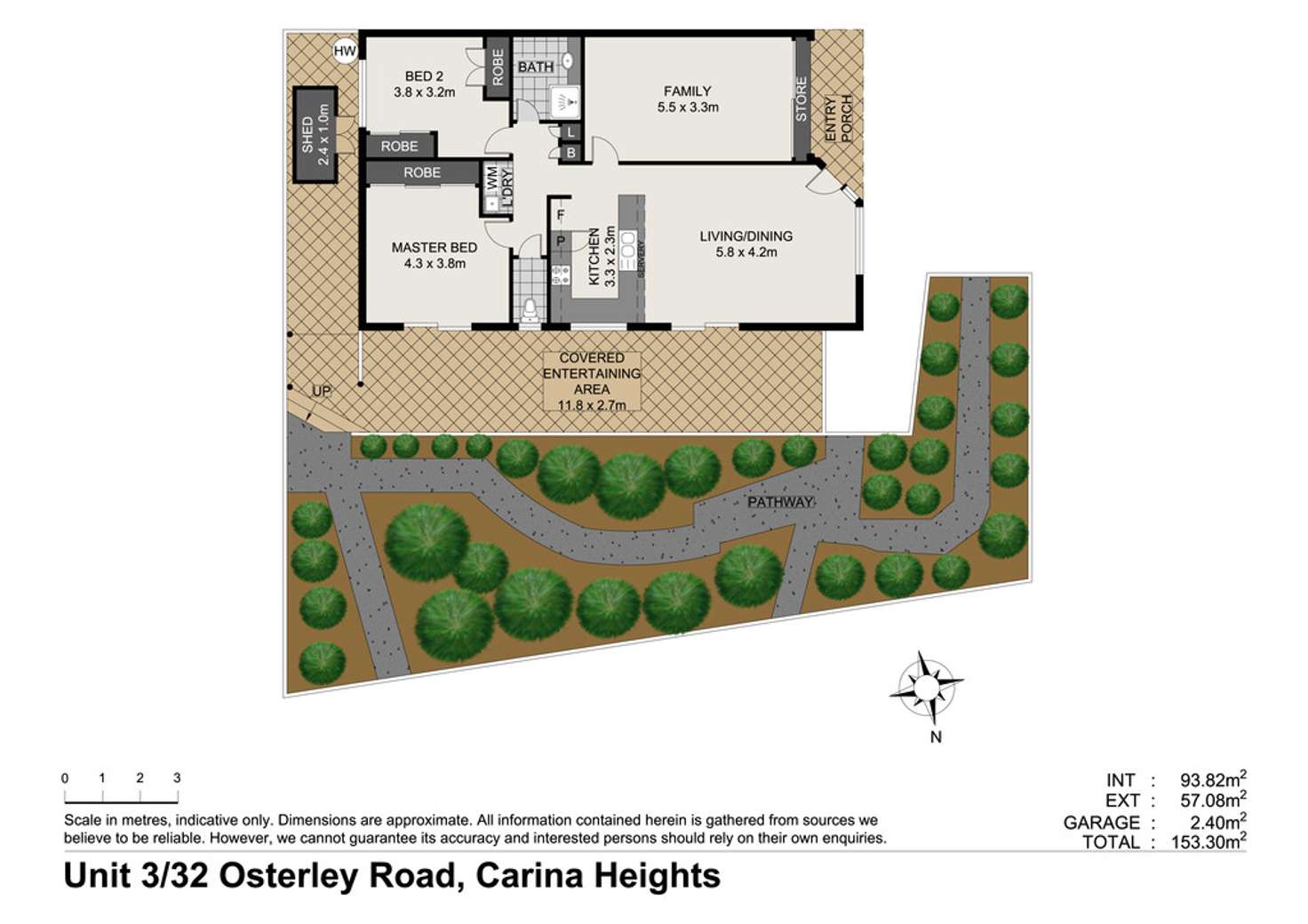 Floorplan of Homely townhouse listing, 3/32 OSTERLEY ROAD, Carina Heights QLD 4152