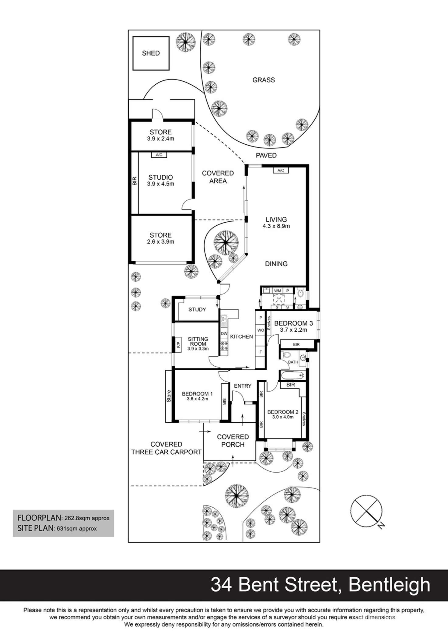 Floorplan of Homely house listing, 34 Bent Street, Bentleigh VIC 3204