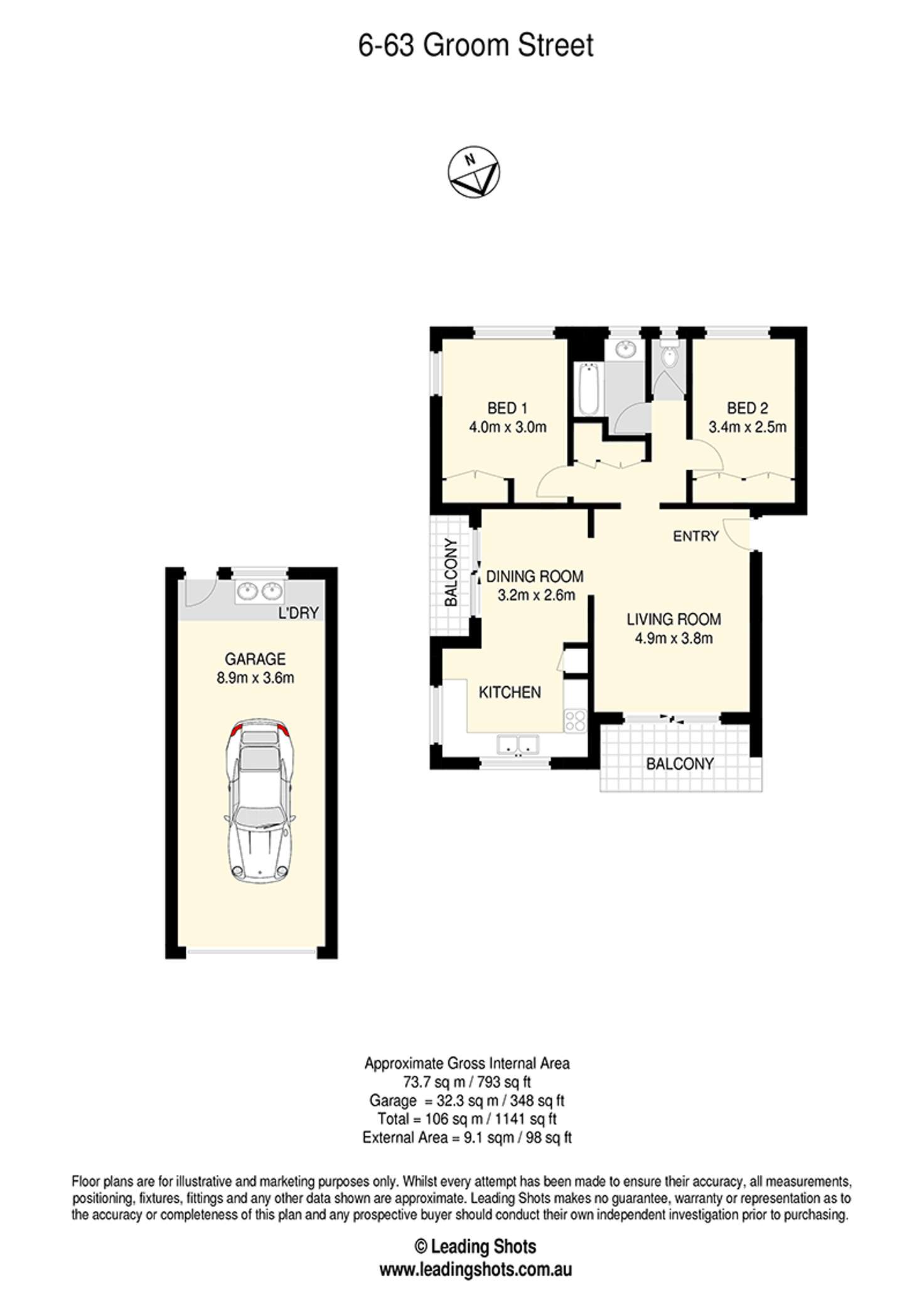 Floorplan of Homely unit listing, 6/63 Groom Street, Gordon Park QLD 4031