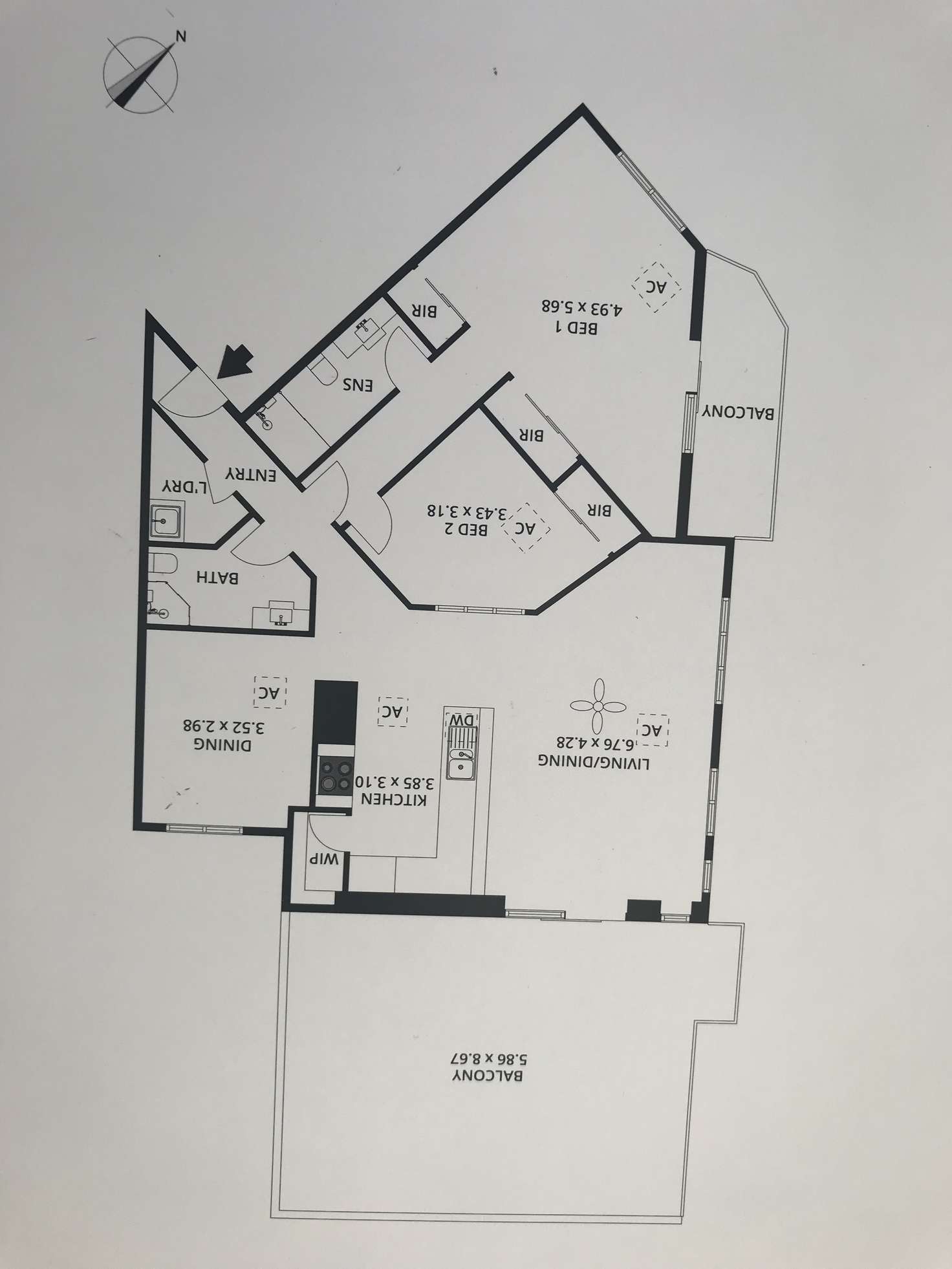 Floorplan of Homely apartment listing, 305/16 Mann Drive, Brompton SA 5007
