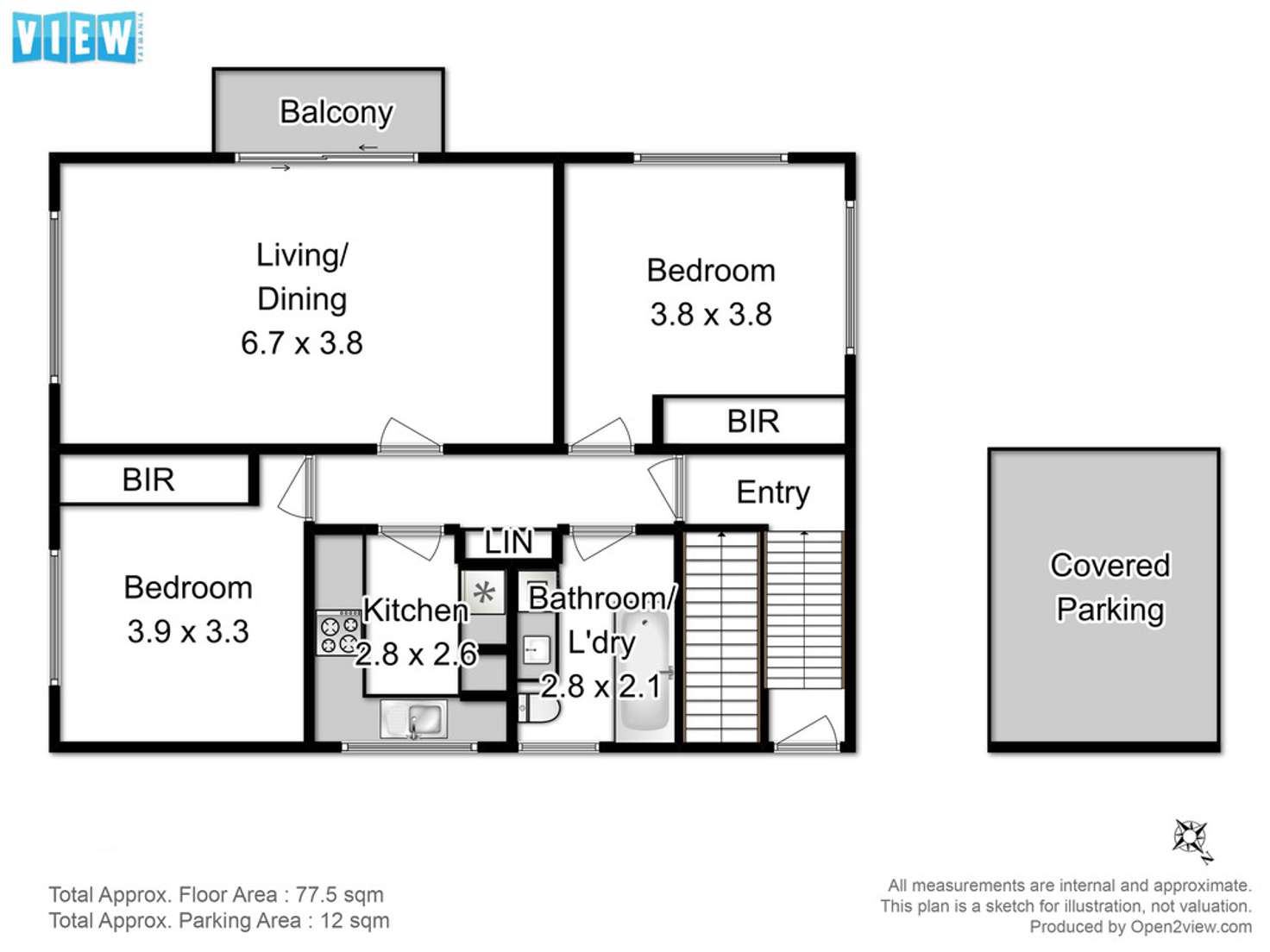 Floorplan of Homely unit listing, 4/30 Bath Street, Battery Point TAS 7004