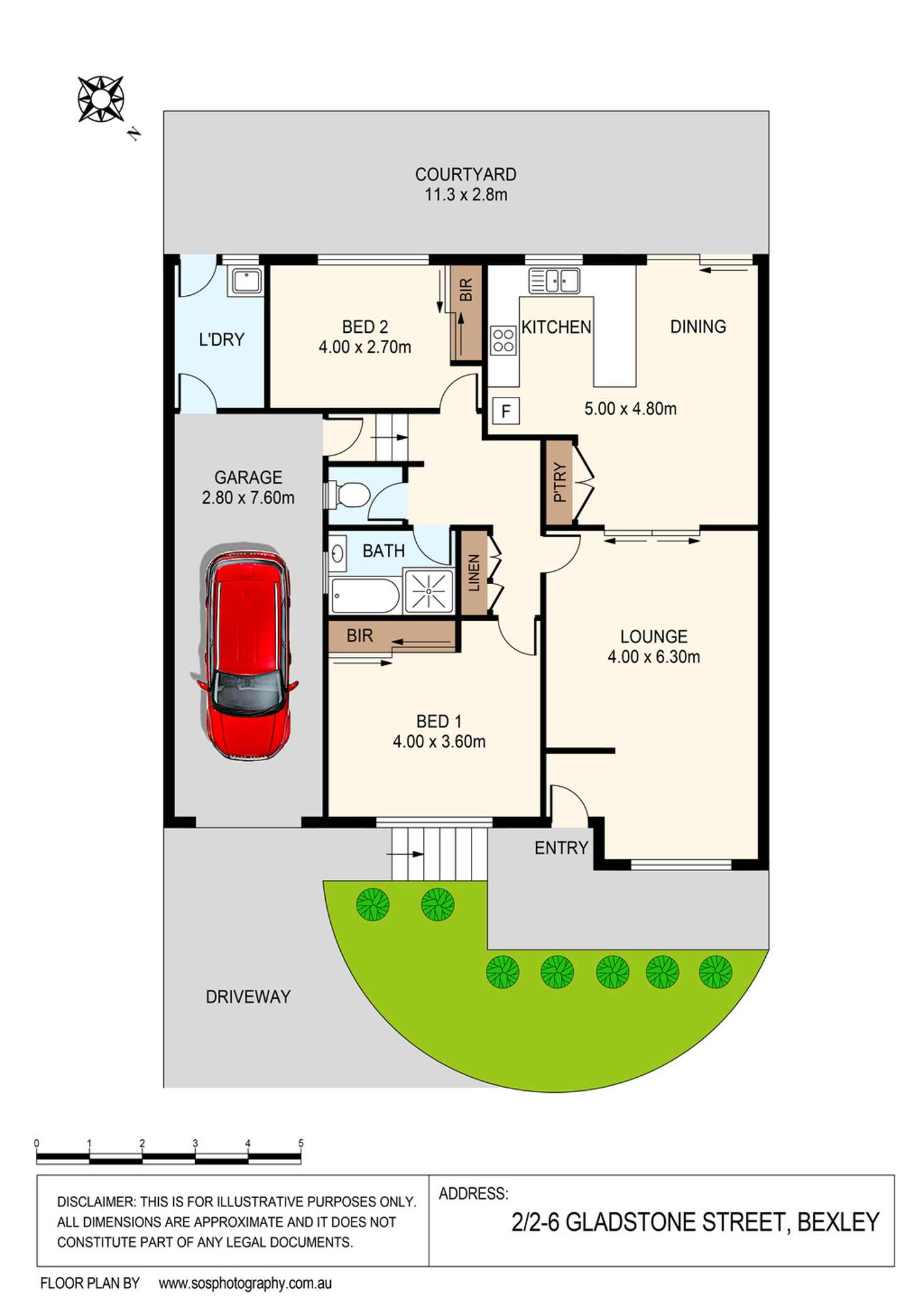 Floorplan of Homely villa listing, 2/2-6 Gladstone Street, Bexley NSW 2207