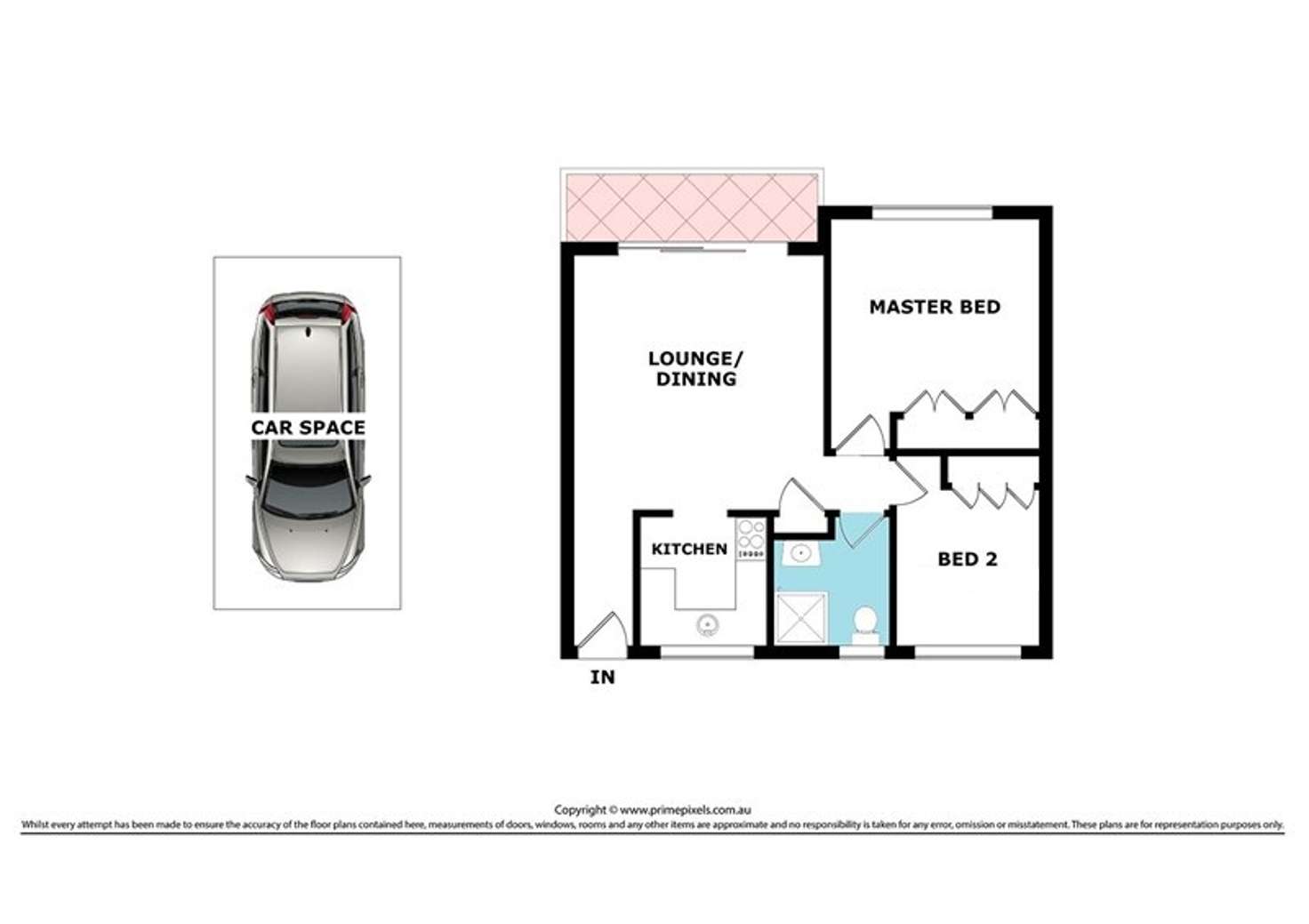 Floorplan of Homely unit listing, 2/40 Pine Street, Bulimba QLD 4171