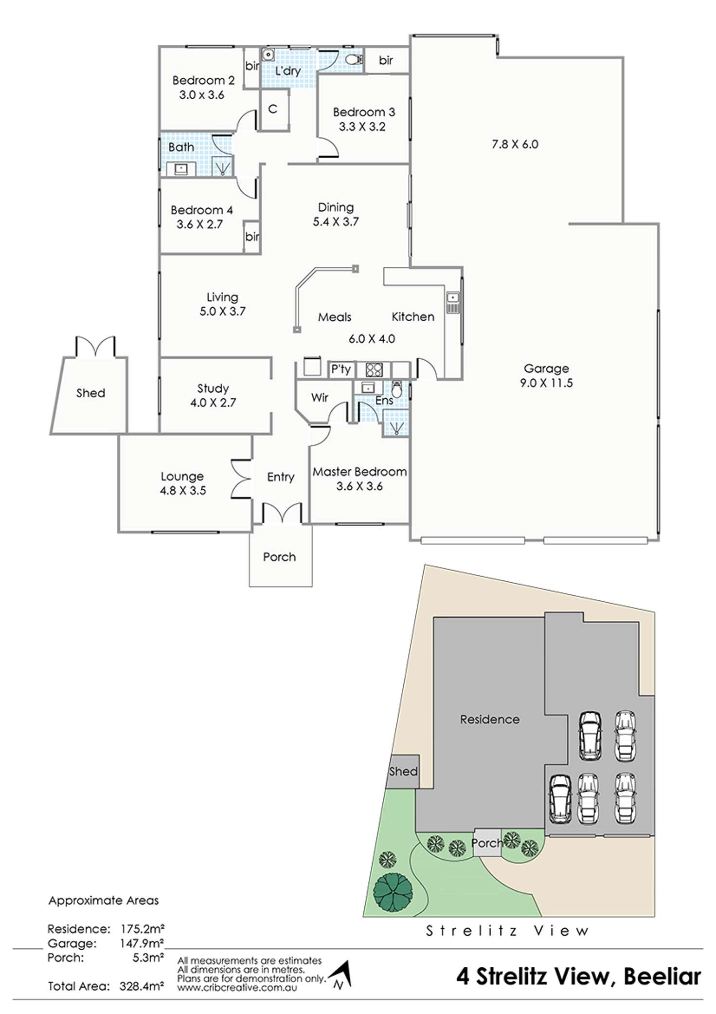 Floorplan of Homely house listing, 4 Strelitz View, Beeliar WA 6164