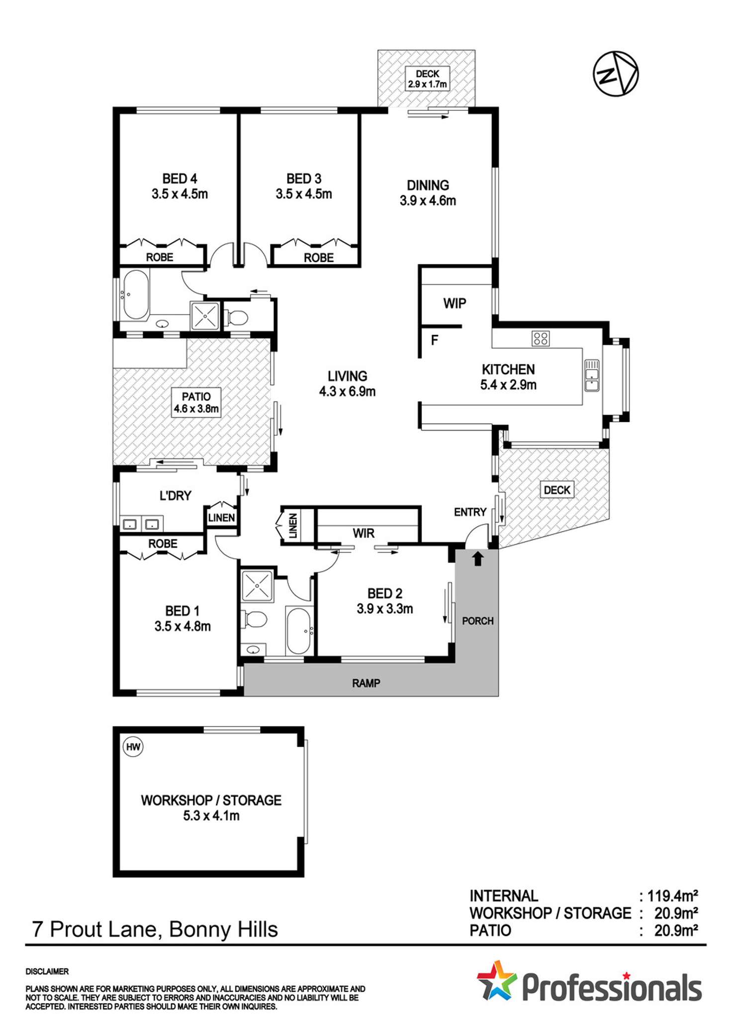 Floorplan of Homely house listing, 7 Prout Lane, Bonny Hills NSW 2445