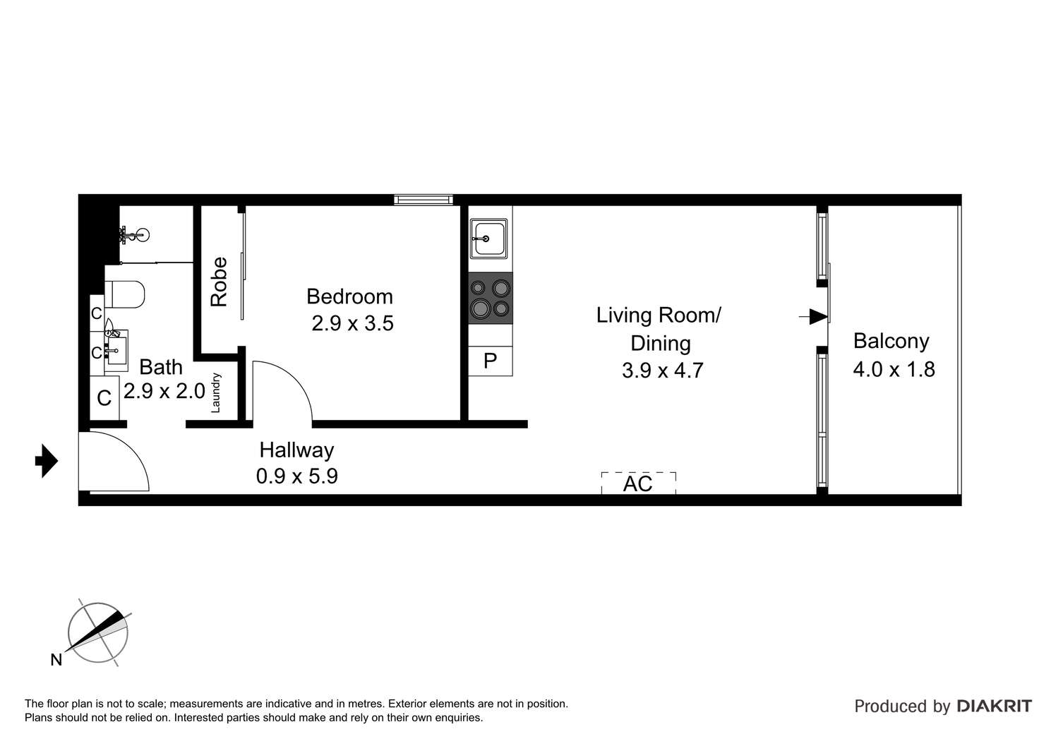 Floorplan of Homely apartment listing, 608/181-185 St Kilda Rd, St Kilda VIC 3182