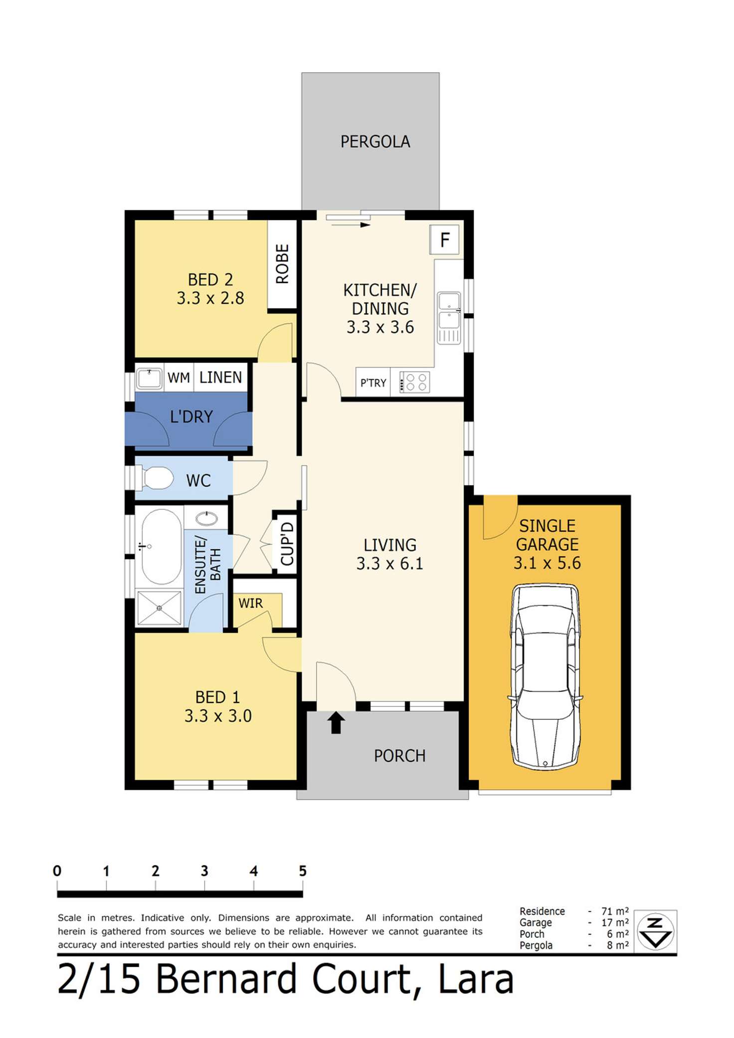 Floorplan of Homely house listing, 2/15 Bernard Court, Lara VIC 3212