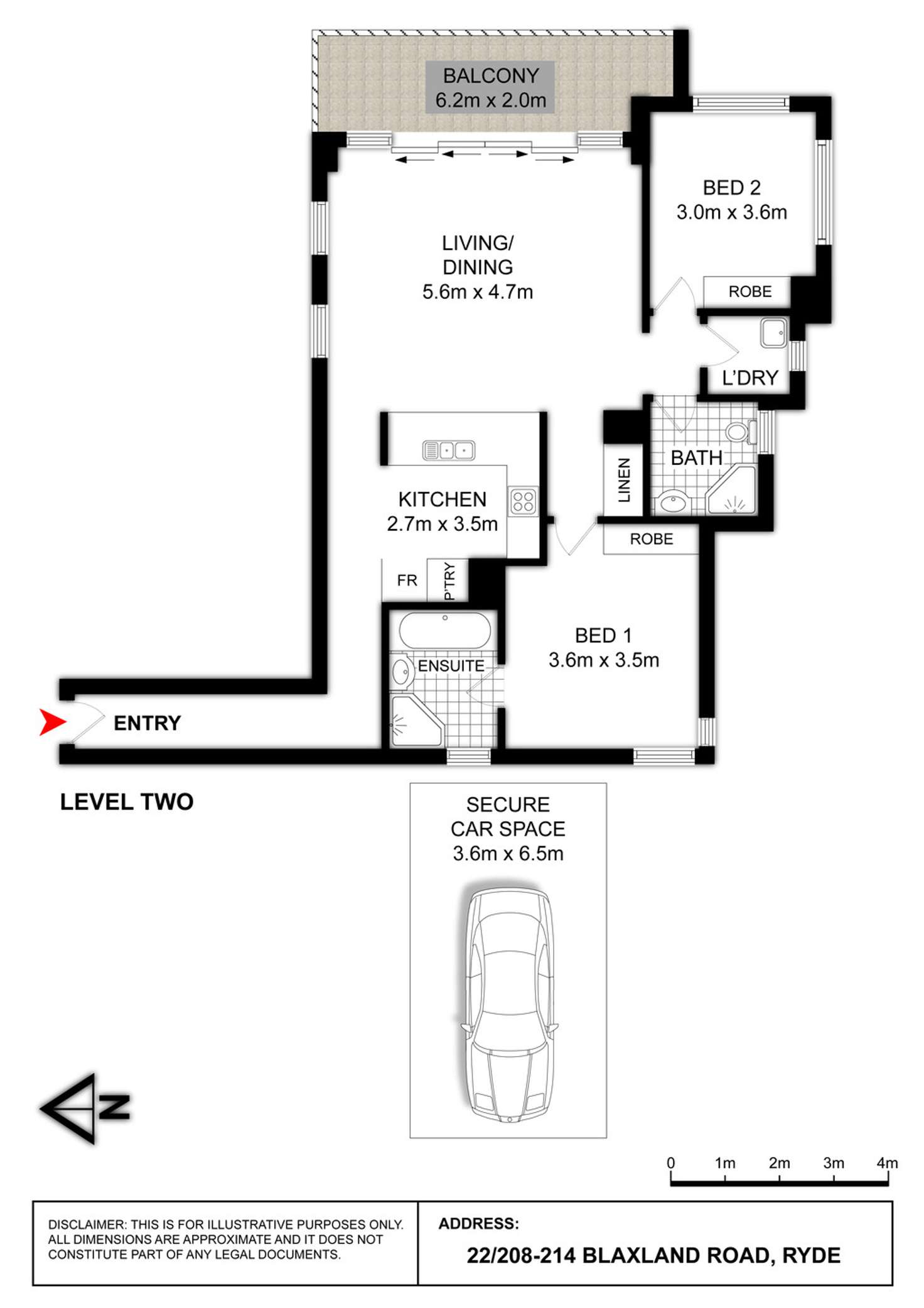 Floorplan of Homely apartment listing, 22/208-214 Blaxland Road, Ryde NSW 2112