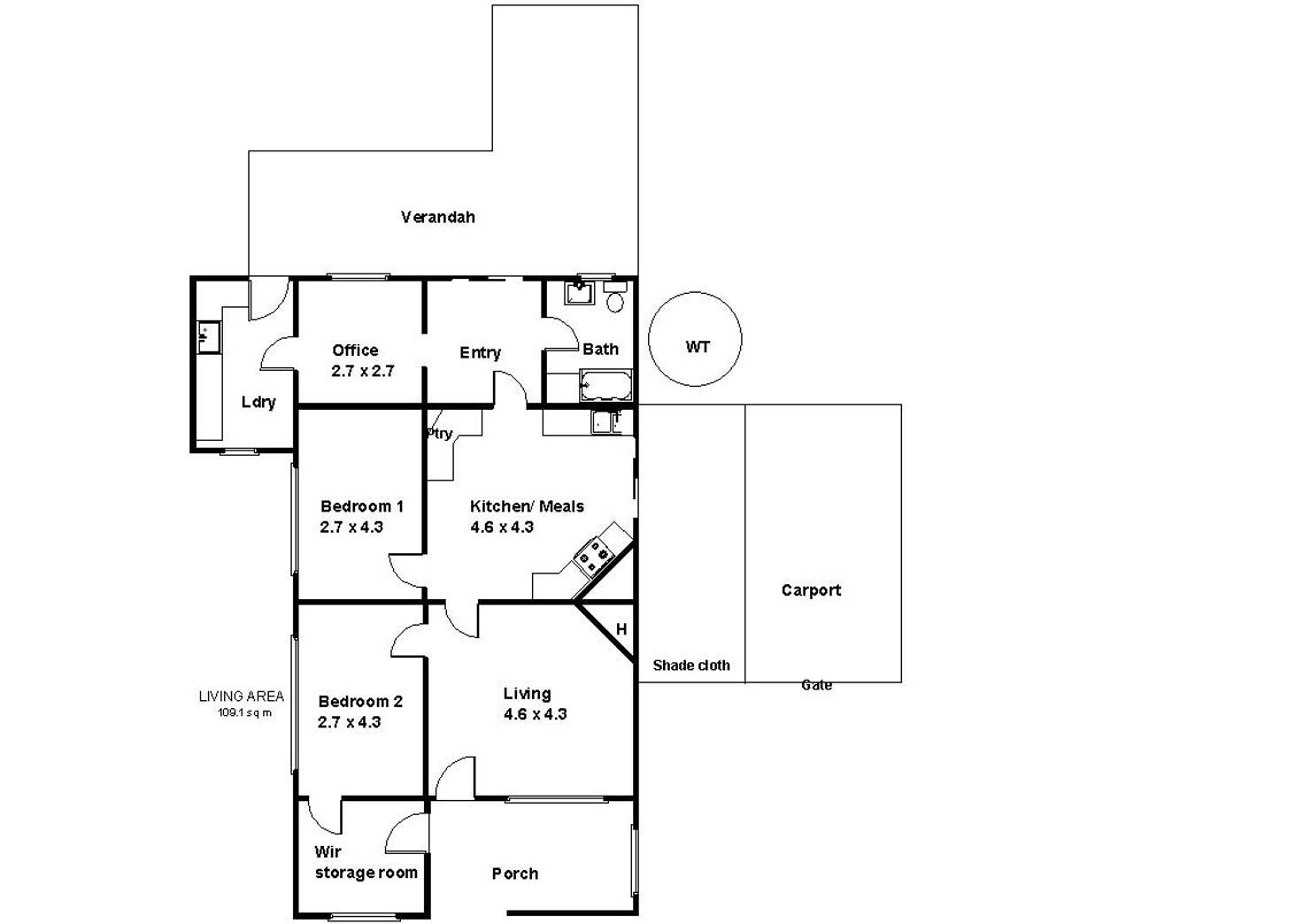 Floorplan of Homely house listing, 81 Murtho Street, Renmark SA 5341