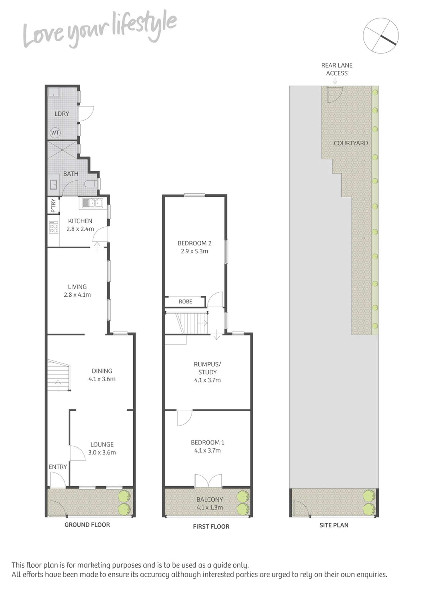 Floorplan of Homely house listing, 45A Park Street, Erskineville NSW 2043