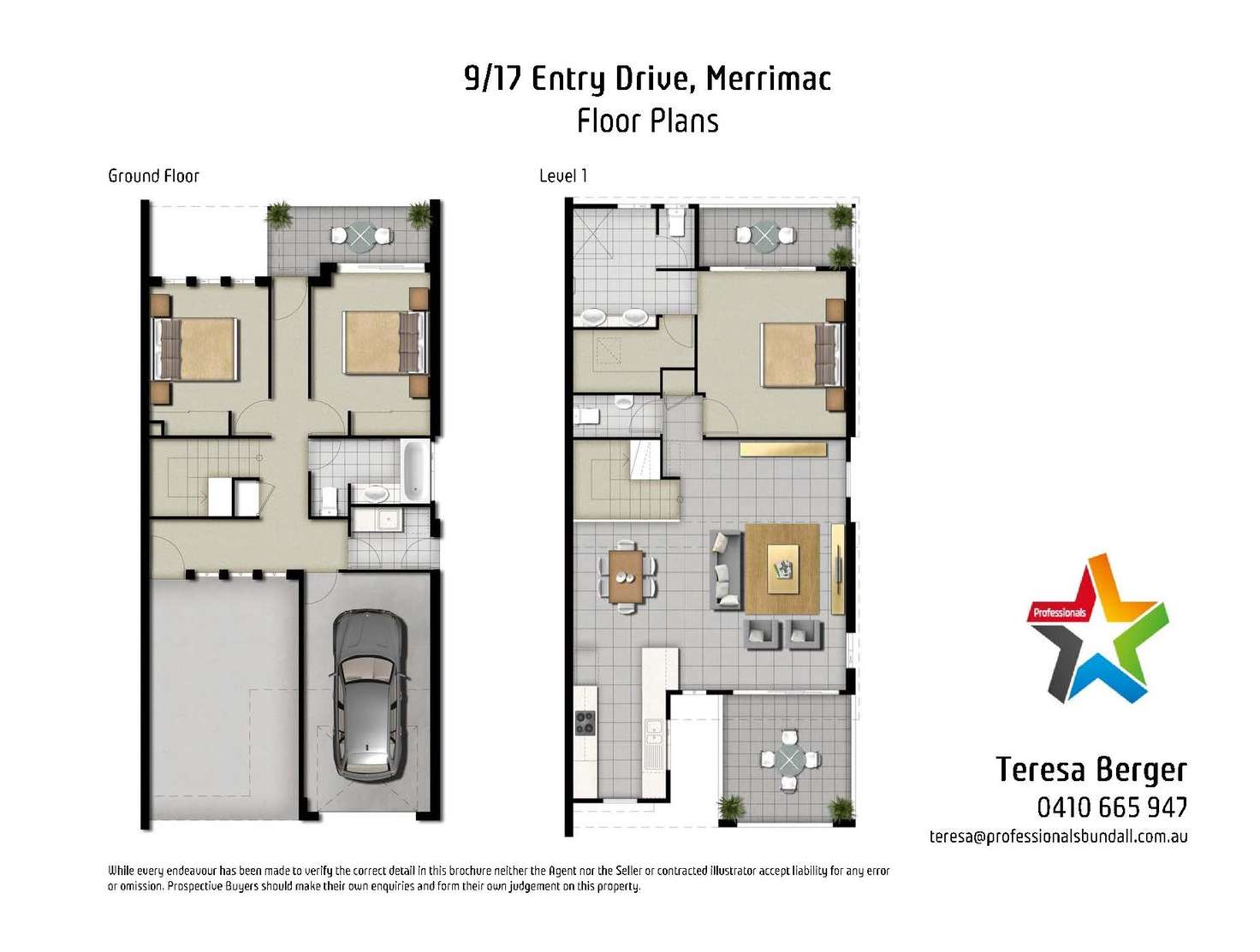 Floorplan of Homely townhouse listing, 9/17 Entry Drive, Merrimac QLD 4226