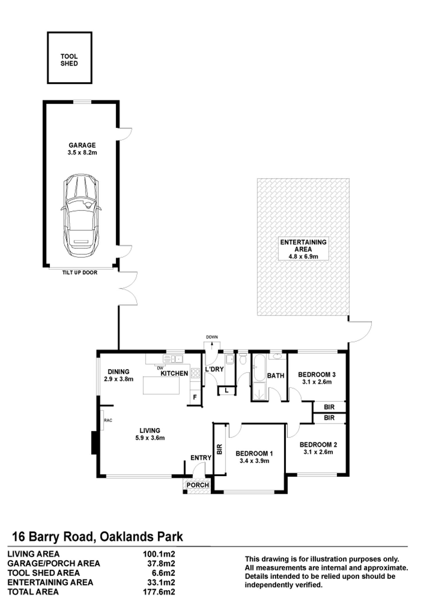 Floorplan of Homely house listing, 16 Barry Road, Oaklands Park SA 5046