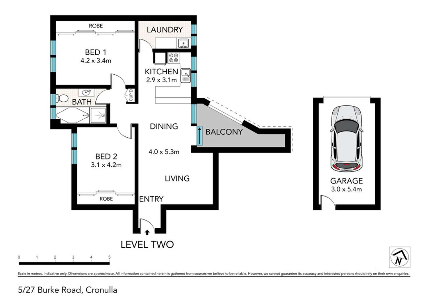 Floorplan of Homely unit listing, 5/27-31 Burke Road, Cronulla NSW 2230