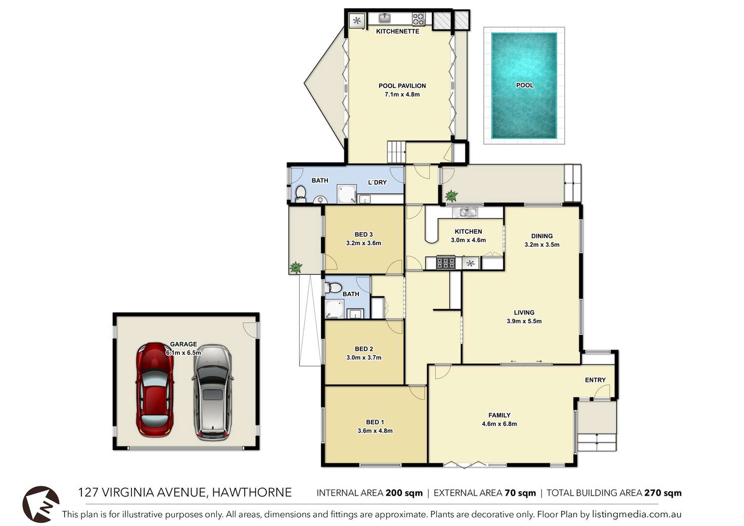 Floorplan of Homely house listing, 127 Virginia Avenue, Hawthorne QLD 4171