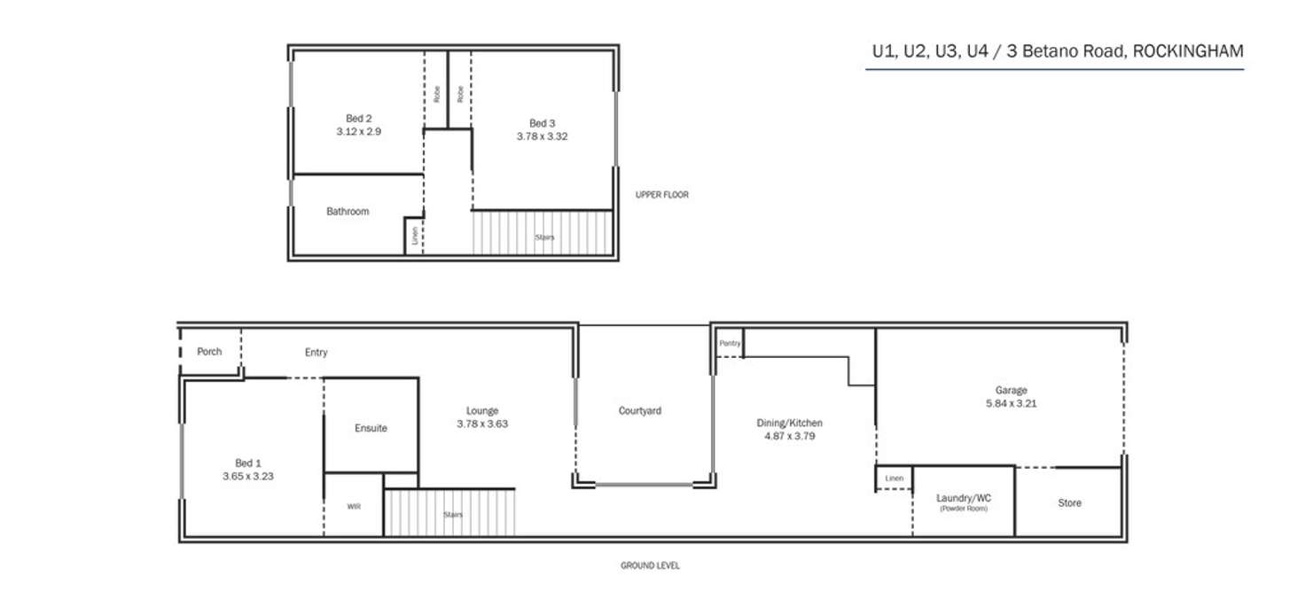 Floorplan of Homely unit listing, 3/3 Betano Road, Rockingham WA 6168