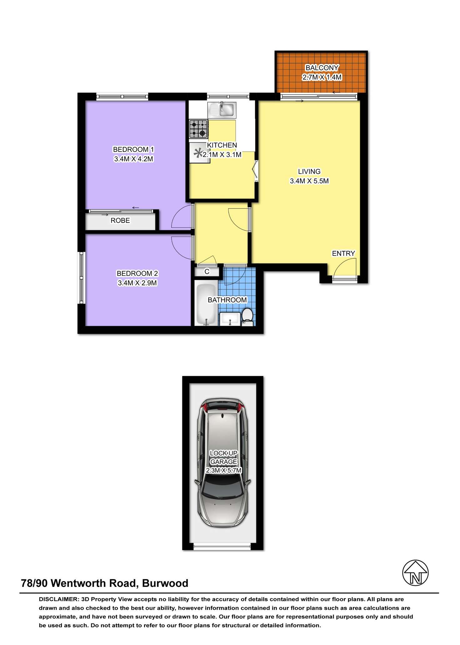 Floorplan of Homely apartment listing, 78/90-96 Wentworth Road, Burwood NSW 2134