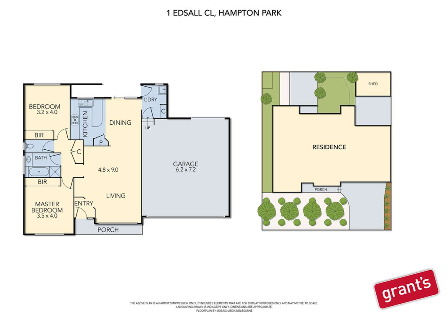 Floorplan of Homely house listing, 1 Edsall Close, Hampton Park VIC 3976