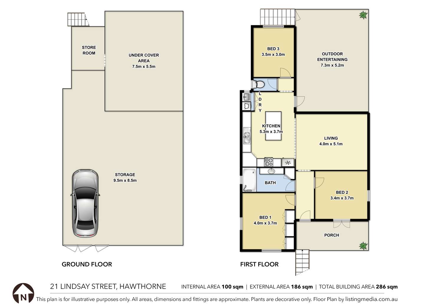 Floorplan of Homely house listing, 21 Lindsay Street, Hawthorne QLD 4171