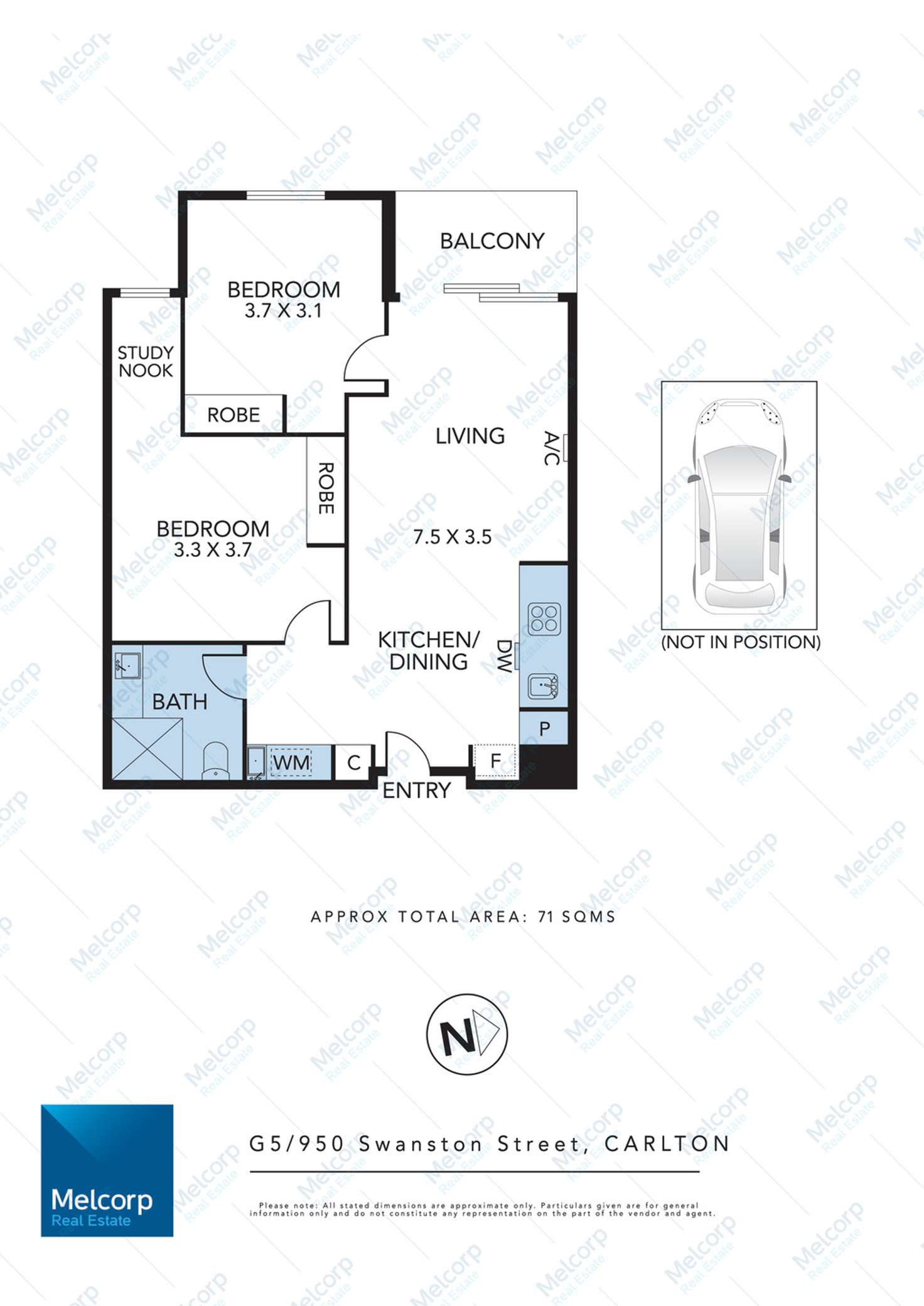 Floorplan of Homely apartment listing, G5/950 Swanston Street, Carlton VIC 3053