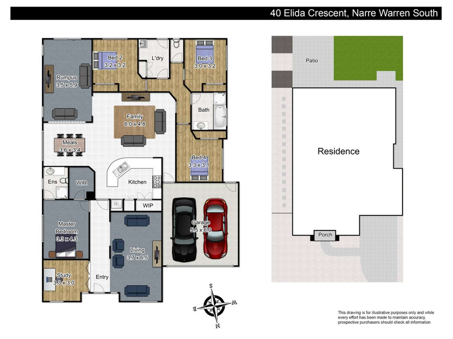 Floorplan of Homely house listing, 40 Elida Crescent, Narre Warren South VIC 3805