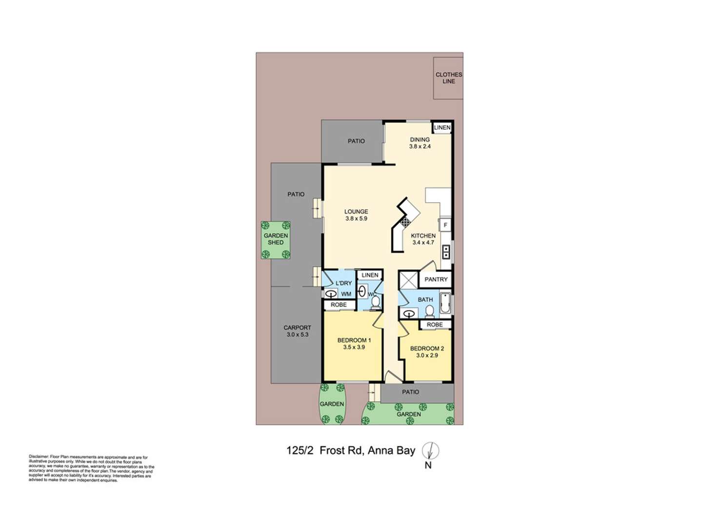 Floorplan of Homely villa listing, 125/2 Frost Road "Seawinds Village", Anna Bay NSW 2316