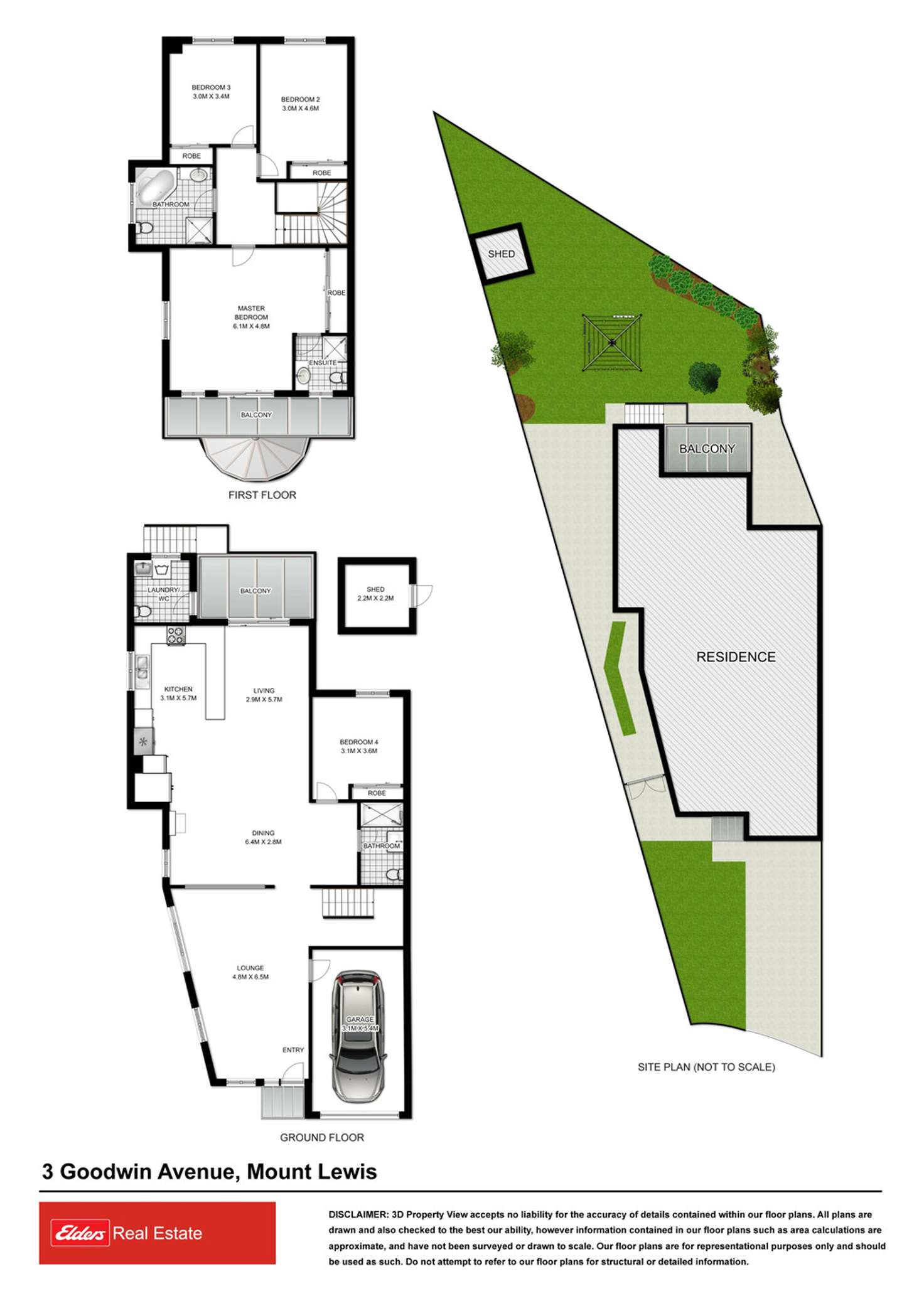 Floorplan of Homely semiDetached listing, 3 Goodwin Avenue, Greenacre NSW 2190